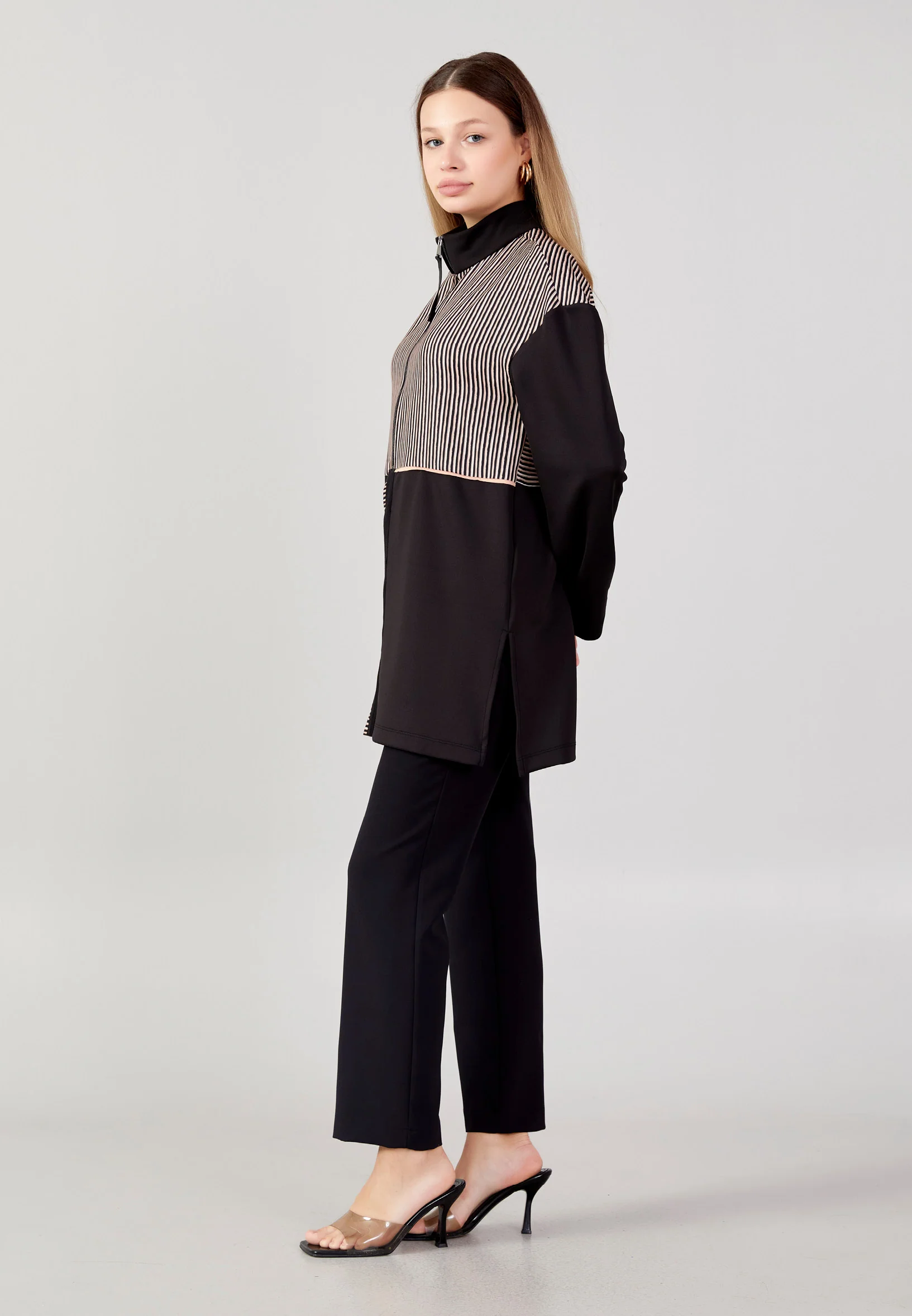 Long Sleeve Patterned Regular Tunic huk24k1064 - Image 3