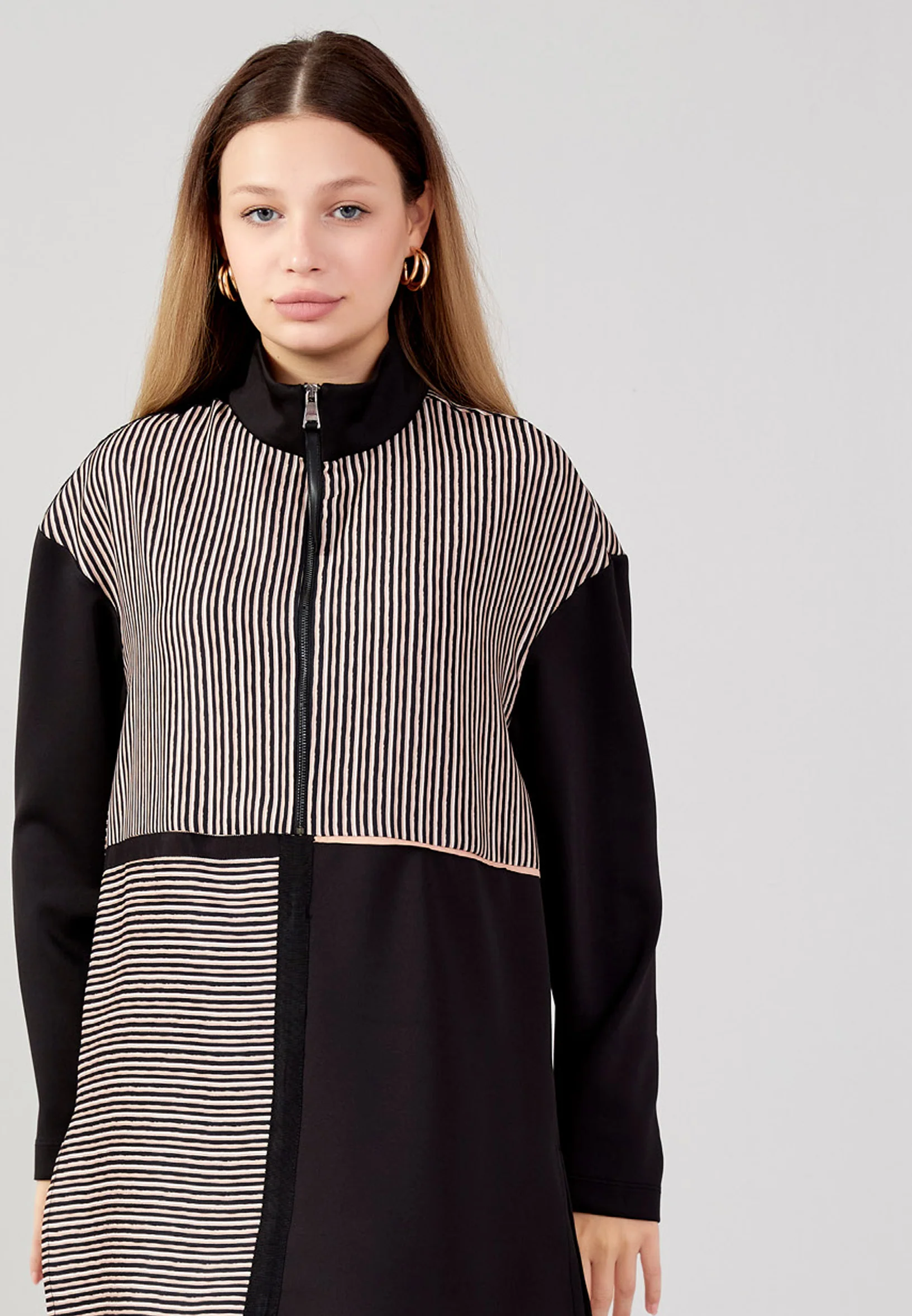 Long Sleeve Patterned Regular Tunic huk24k1064 - Image 4