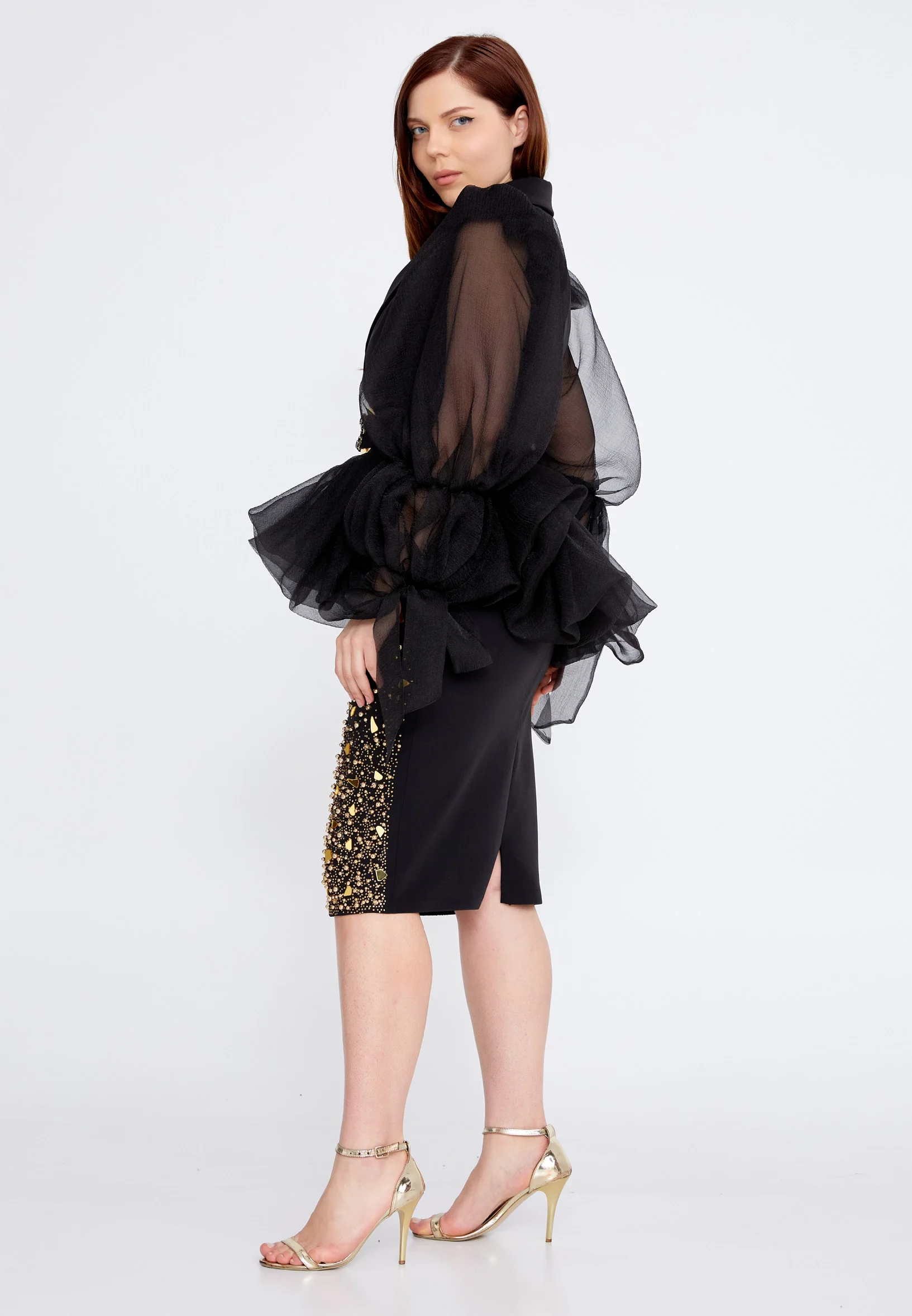 Long Sleeve Plus Size Suit crm22sel5830-b - Image 4