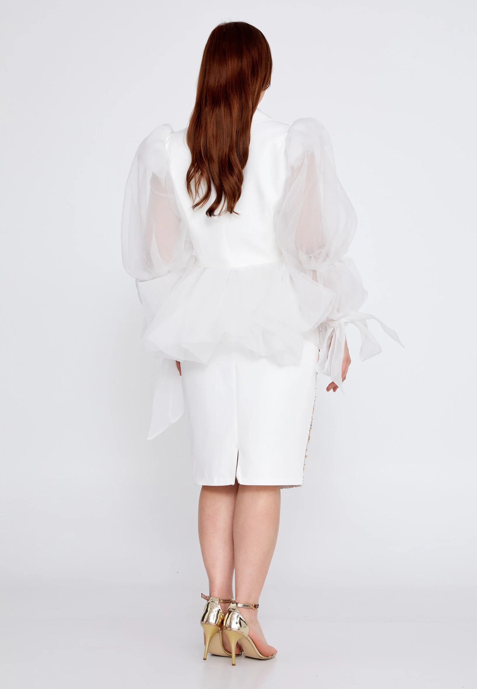 Long Sleeve Plus Size Suit crm22sel5830-b - Image 7