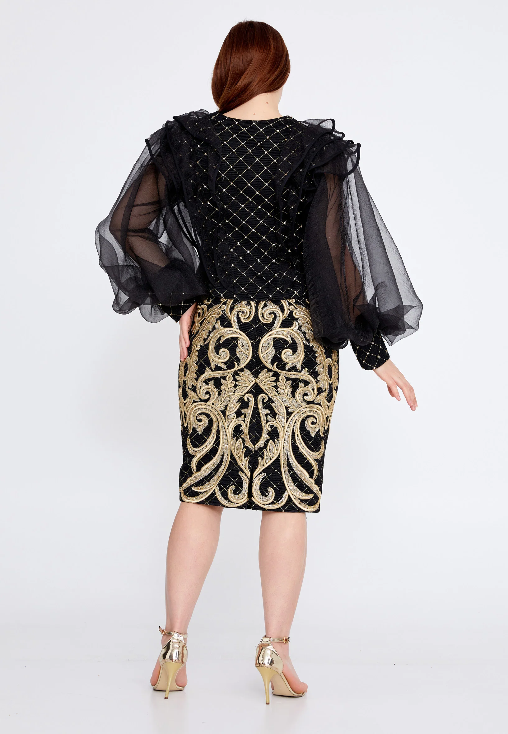Long Sleeve Plus Size Suit crm22sel7711-b - Image 3