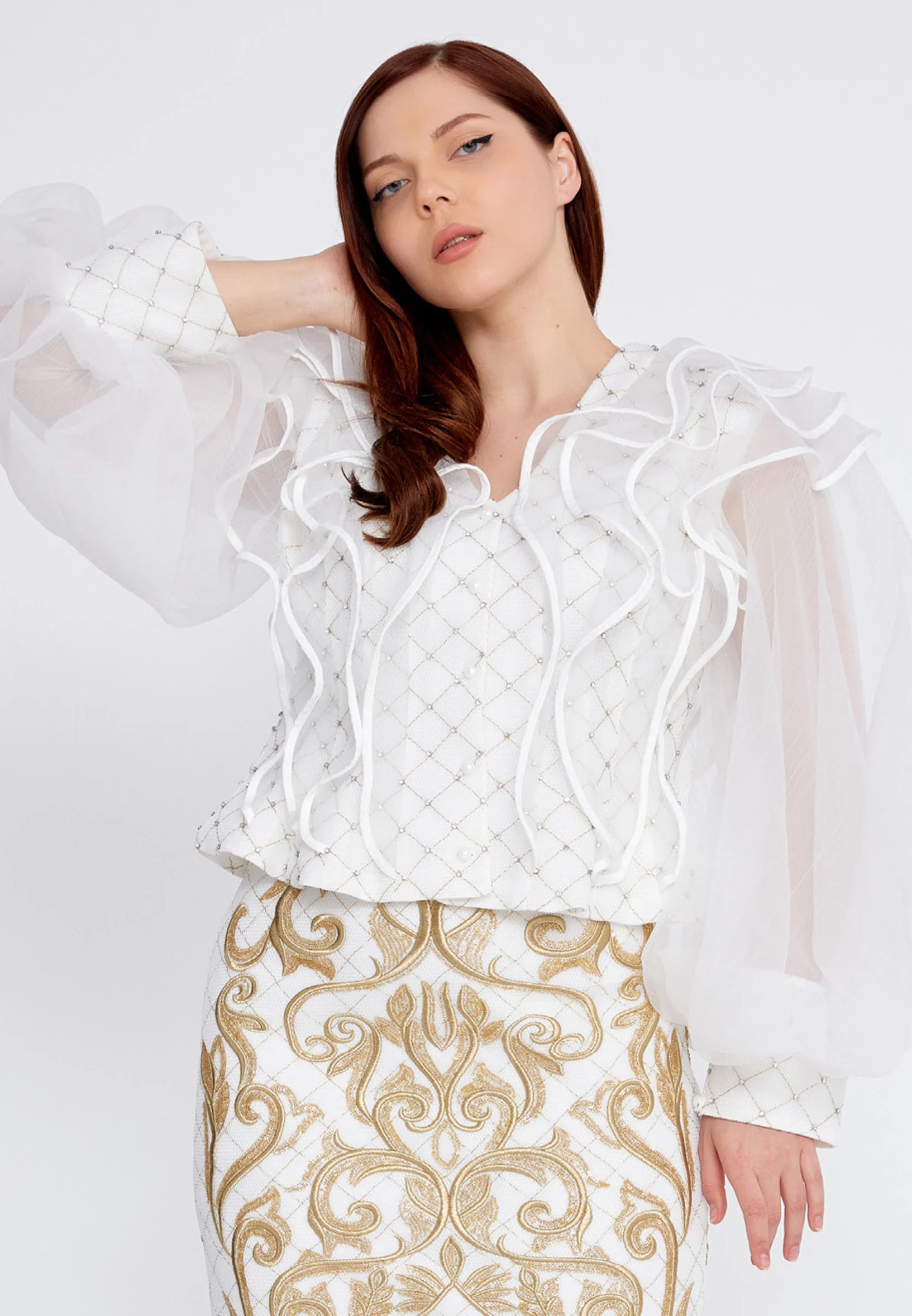 Long Sleeve Plus Size Suit crm22sel7711-b - Image 5