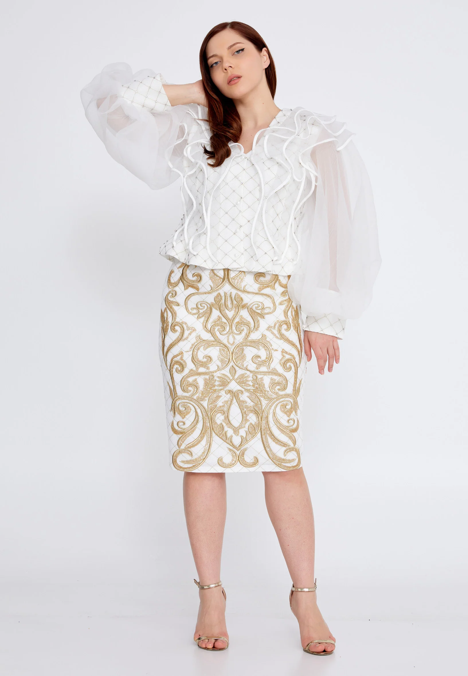 Long Sleeve Plus Size Suit crm22sel7711-b - Image 6