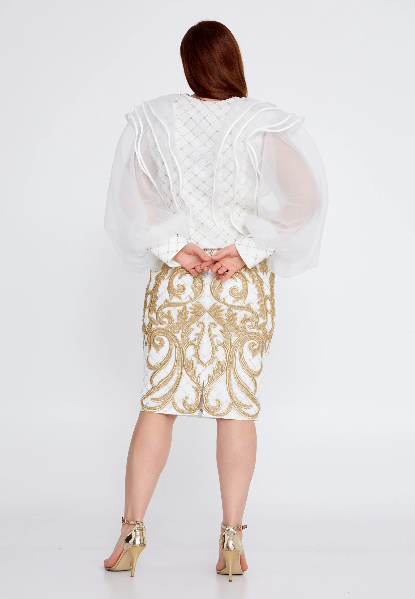 Long Sleeve Plus Size Suit crm22sel7711-b - Image 7