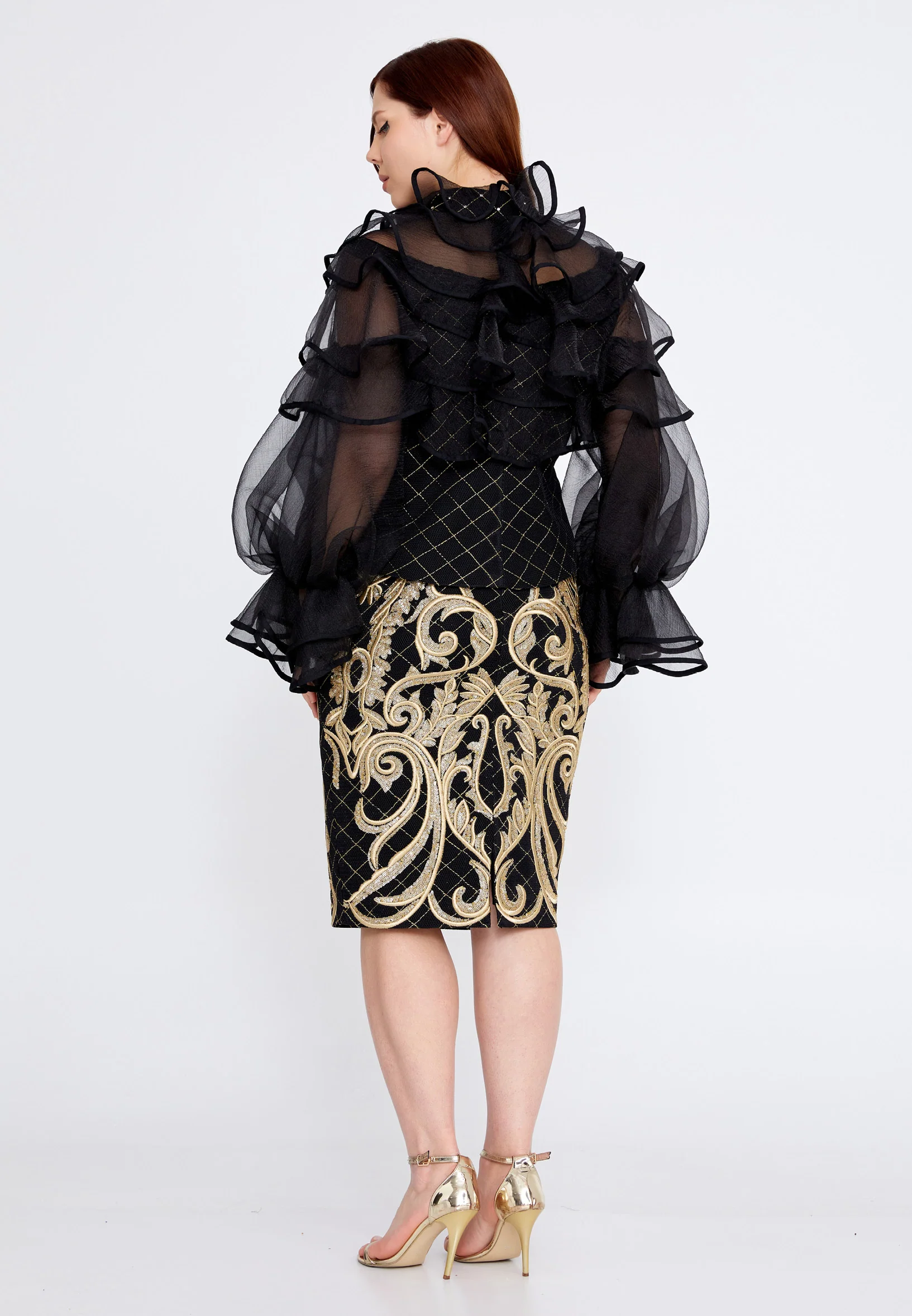 Long Sleeve Plus Size Suit crm22sel7714-b - Image 3