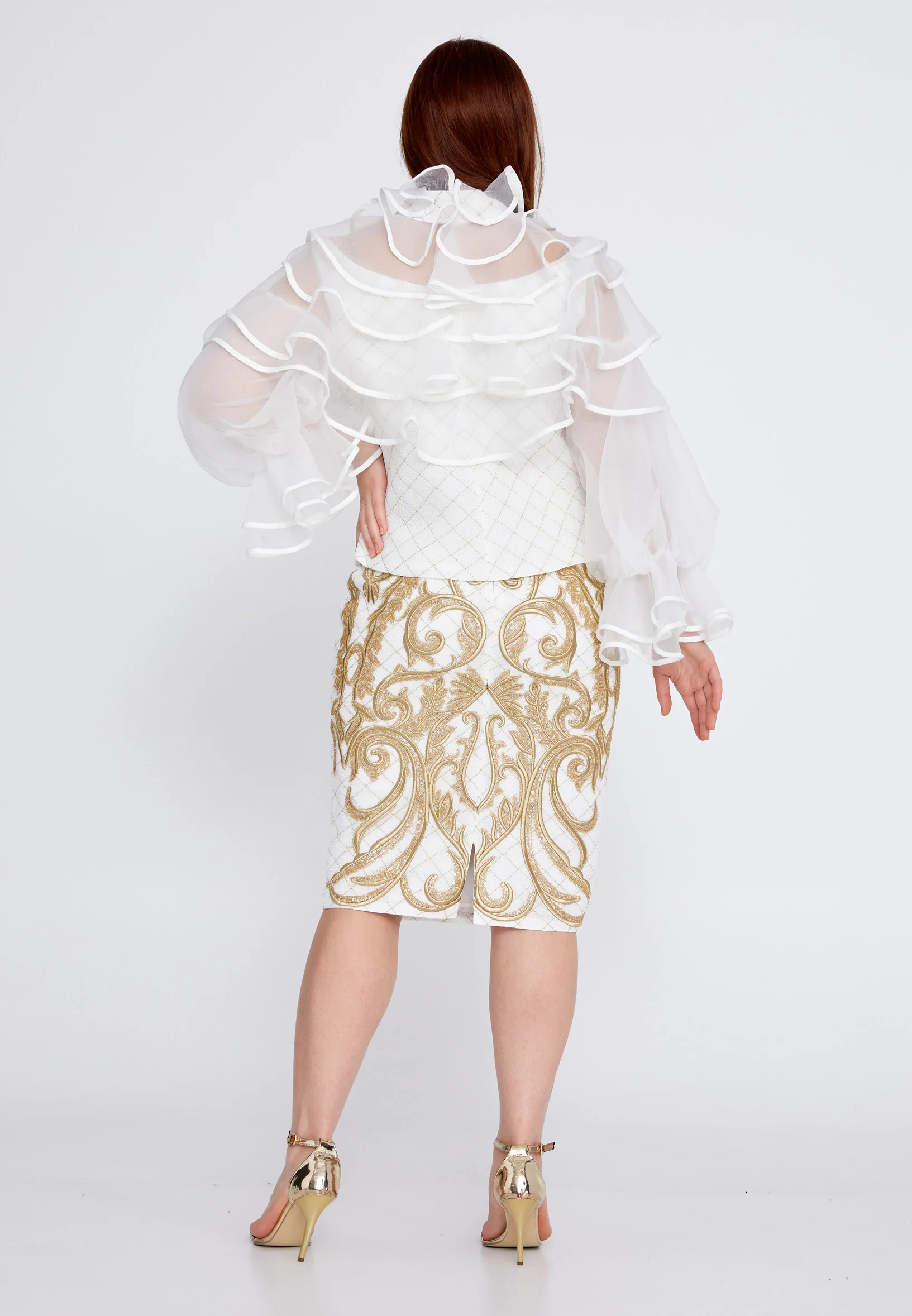 Long Sleeve Plus Size Suit crm22sel7714-b - Image 7