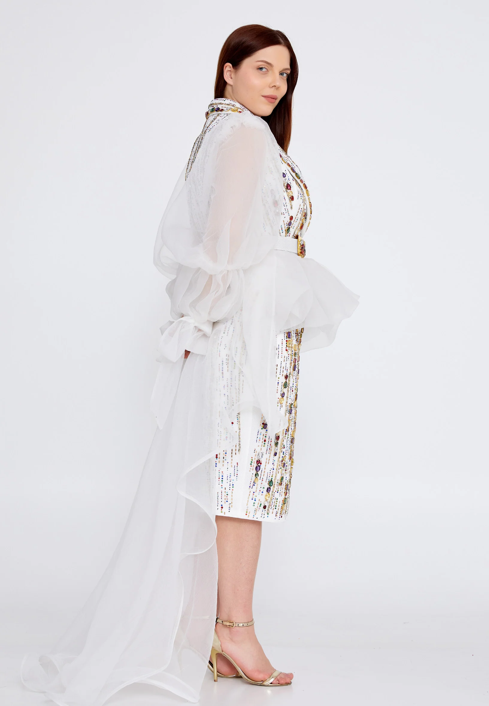 Long Sleeve Polyester Plus Size Three-Piece Outfit crm5833-b - Image 9
