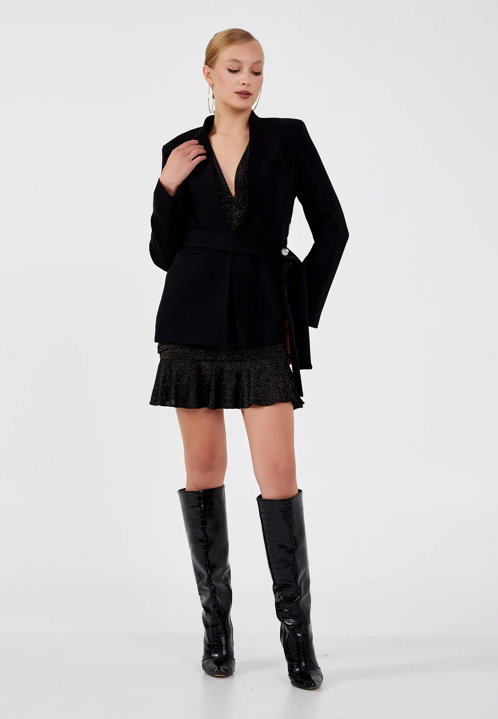 Long Sleeve Polyester Printed Regular Jacket ber23k1113