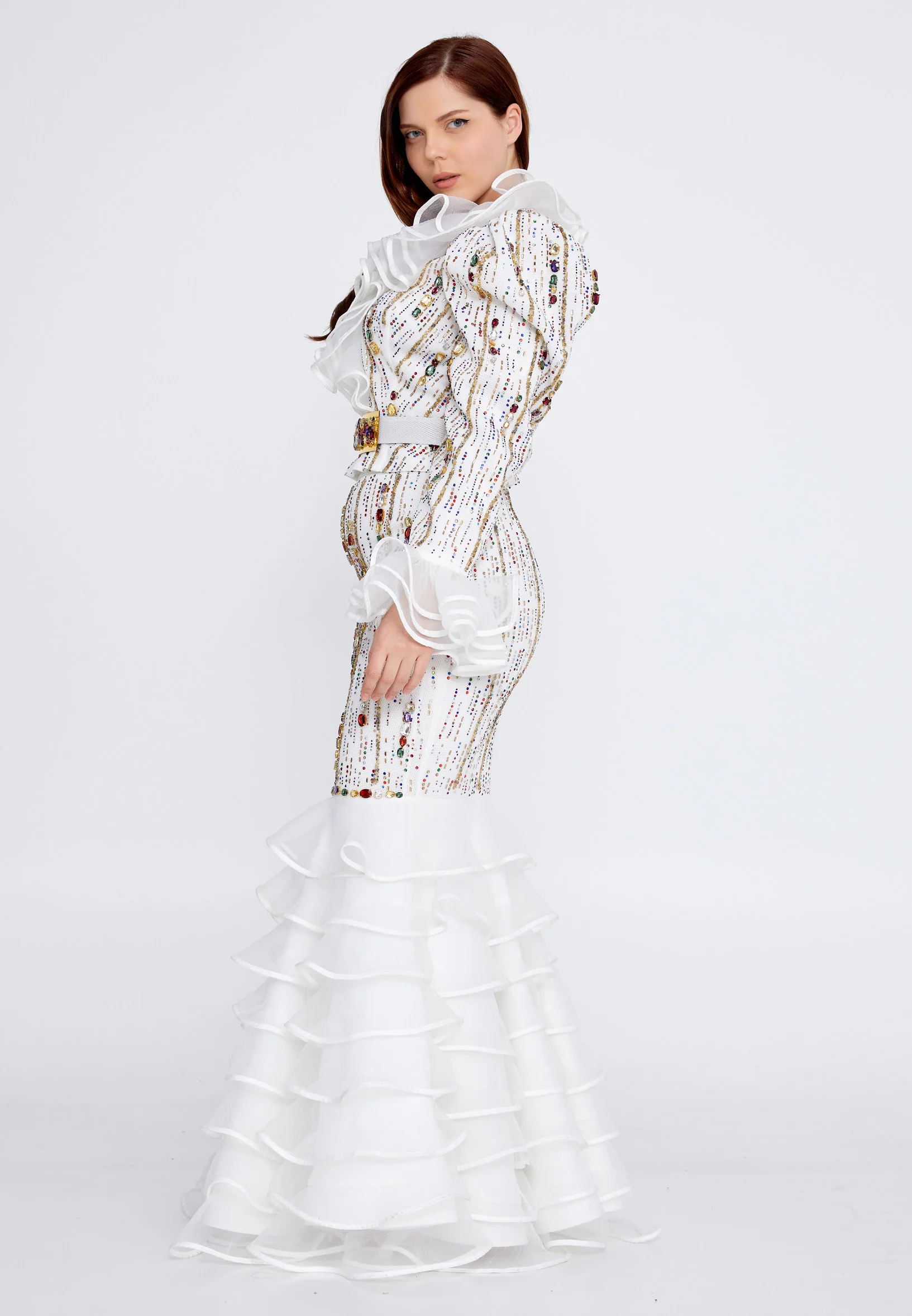 Long Sleeve Polyester Solid Color Plus Size Two-Piece Outfit crm22sel5829-1 - Image 8
