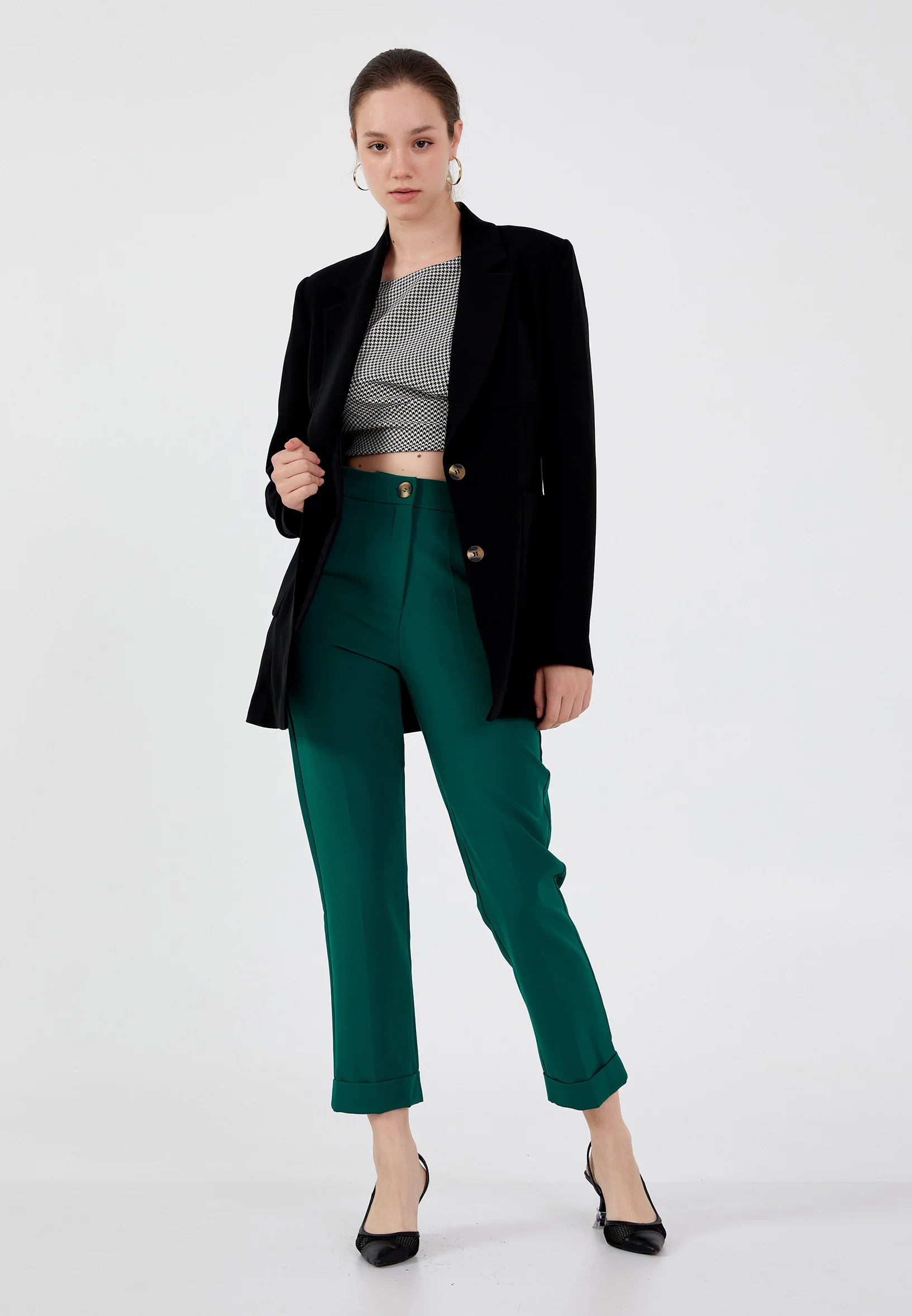 Long Sleeve Polyester Solid Color Regular Jacket ber23k1118 - Image 2