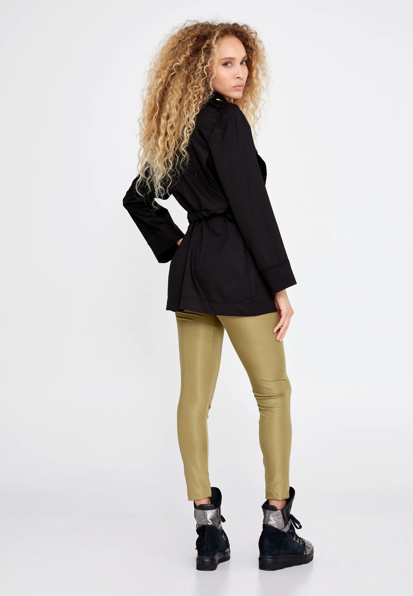 Long Sleeve Polyester Solid Color Regular Jacket kmy22y50915 - Image 2
