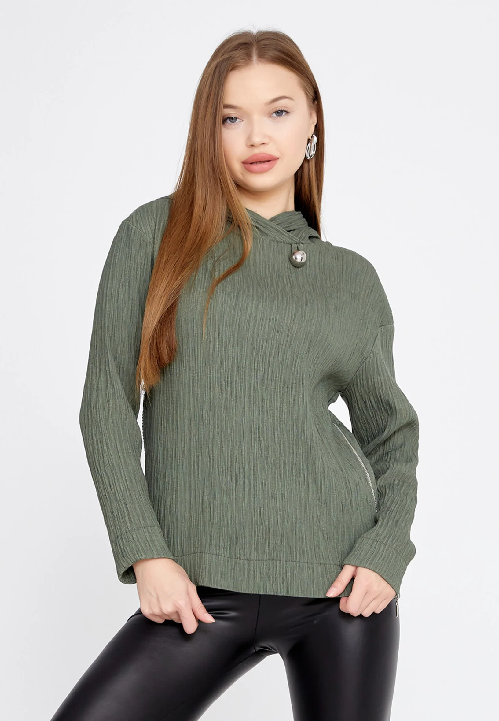Long Sleeve Polyester Solid Color Regular Sweater kmy22w10847
