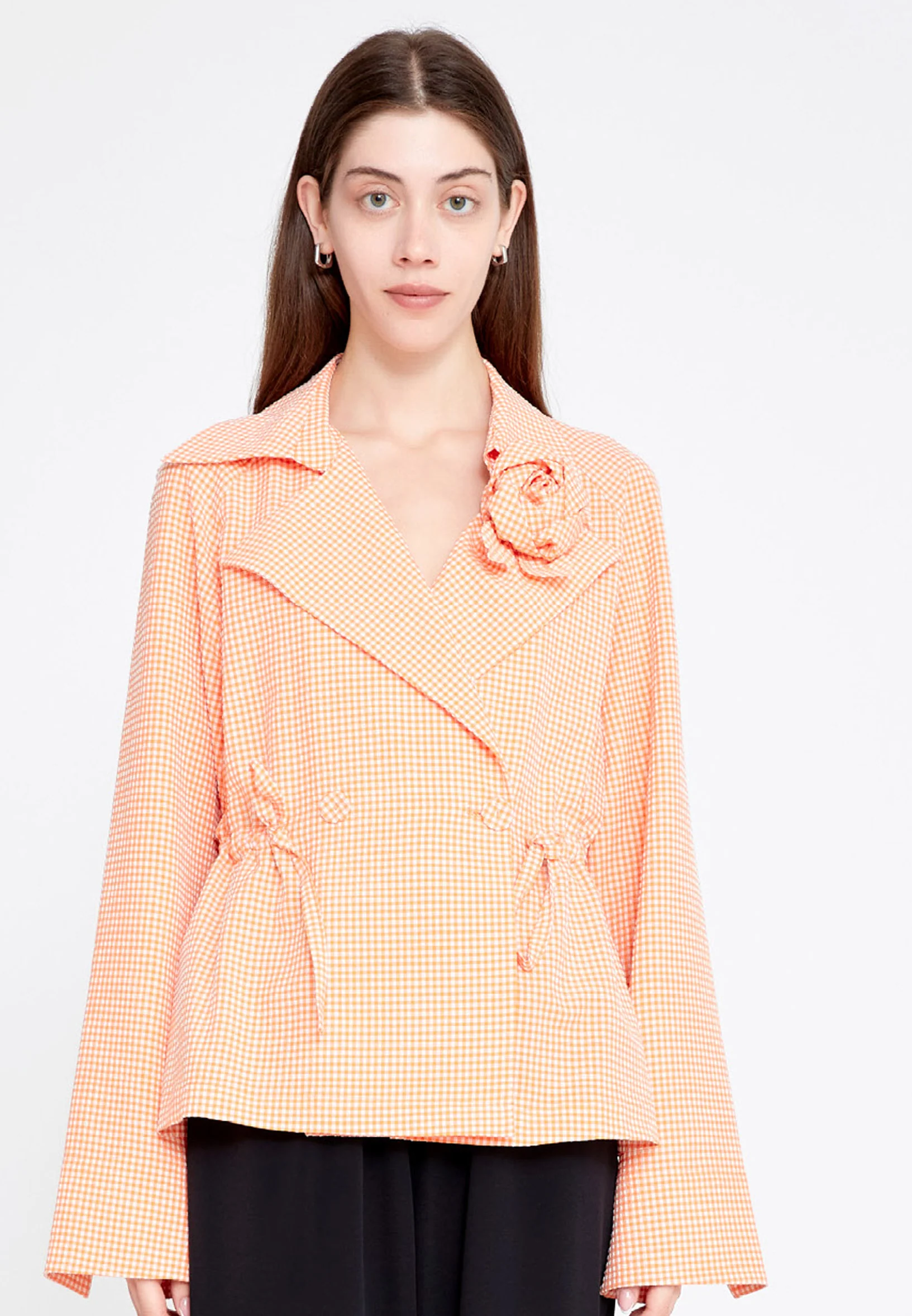 Long Sleeve Poplin Monogram Regular Jacket ber23y1106 - Image 5