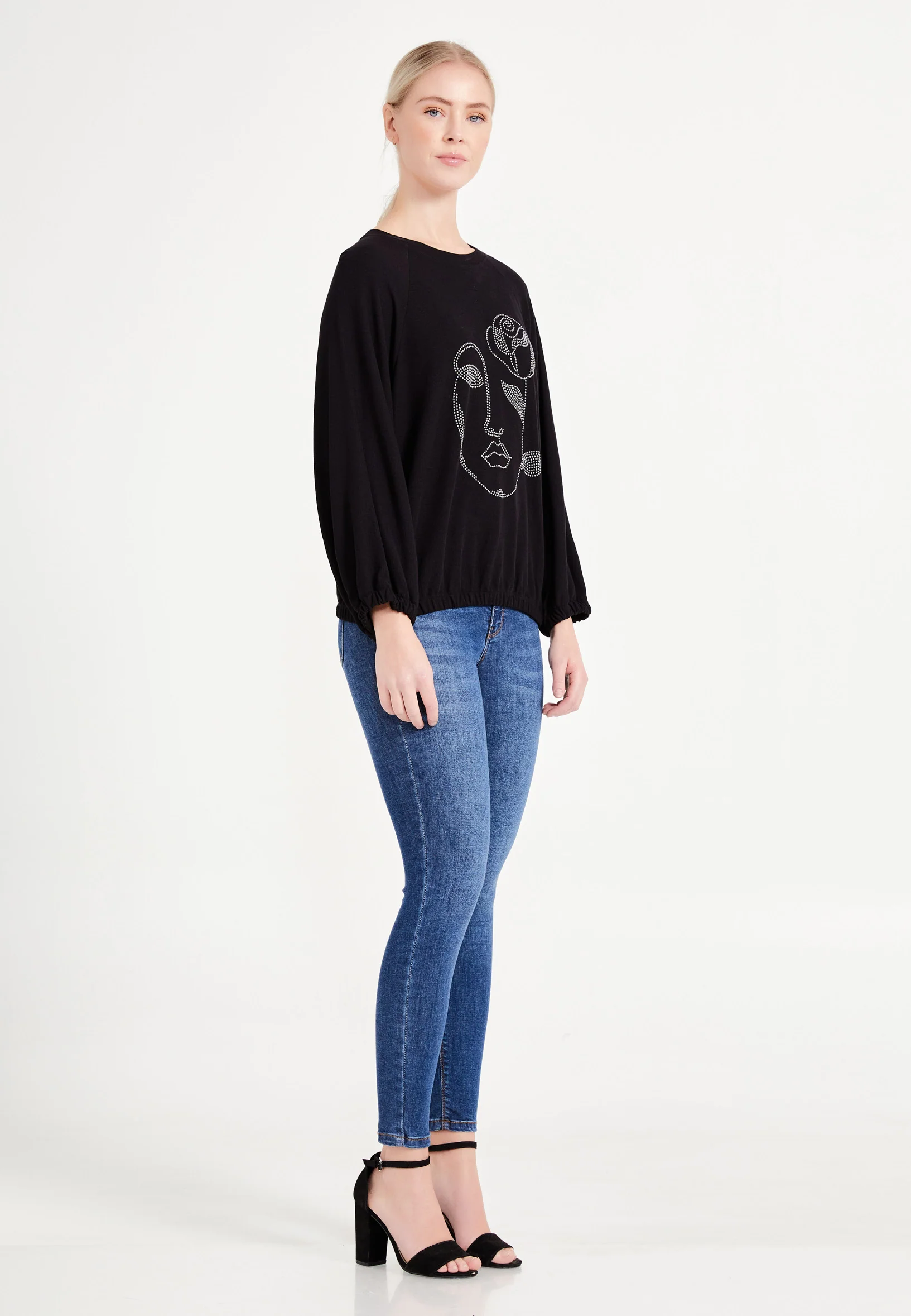 Long Sleeve Printed Regular Blouse ber20y4135 - Image 3