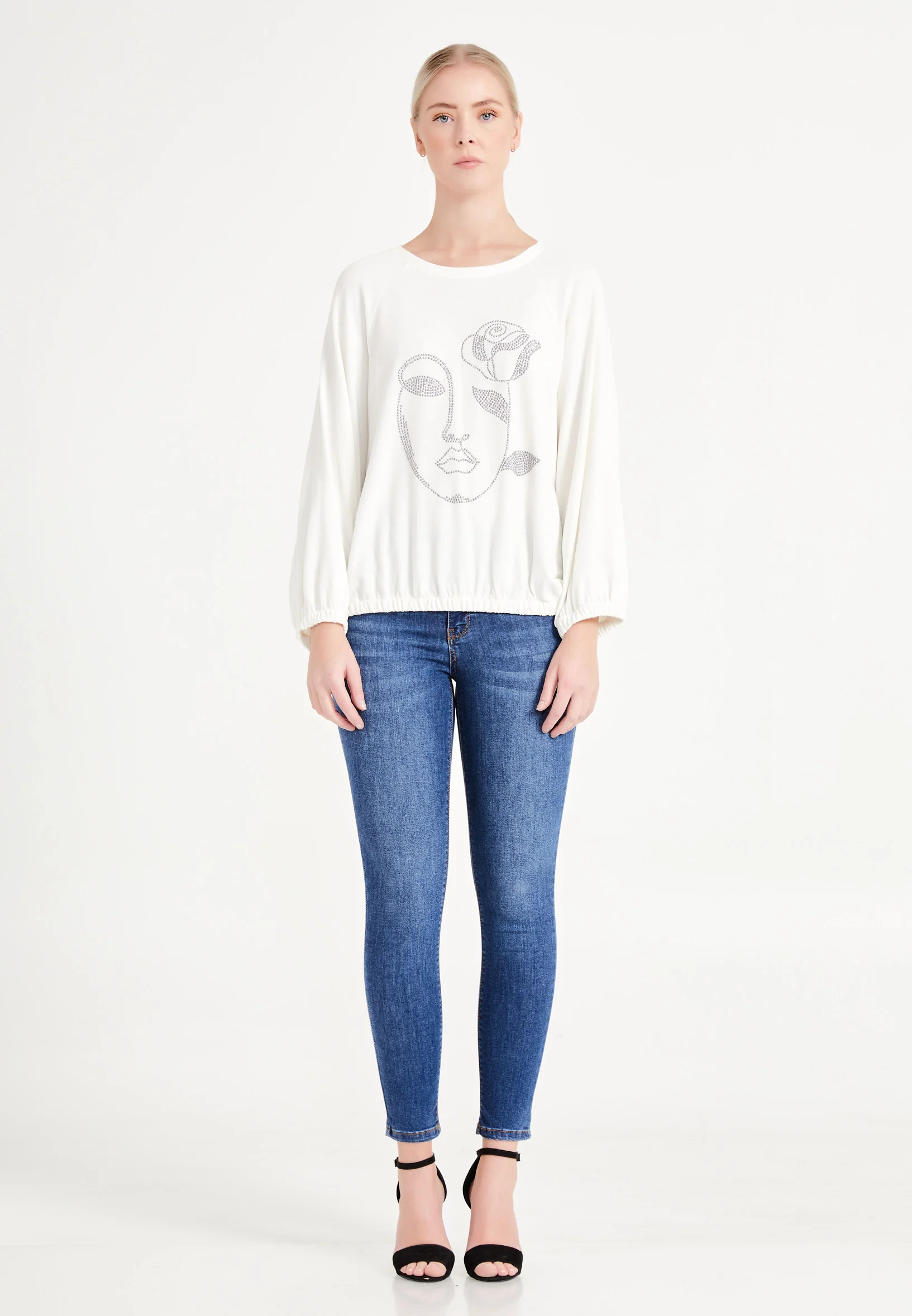 Long Sleeve Printed Regular Blouse ber20y4135 - Image 6