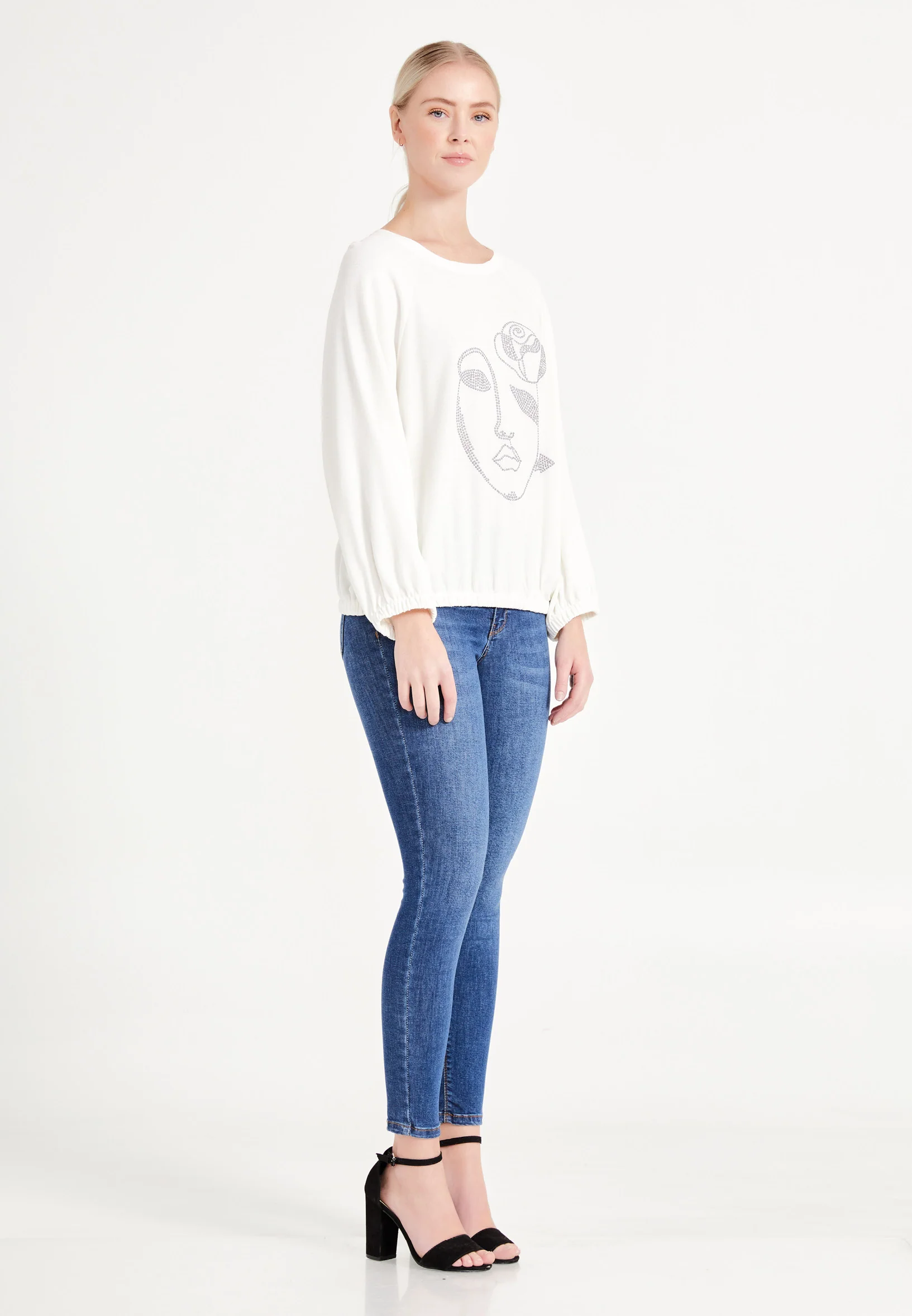 Long Sleeve Printed Regular Blouse ber20y4135 - Image 7