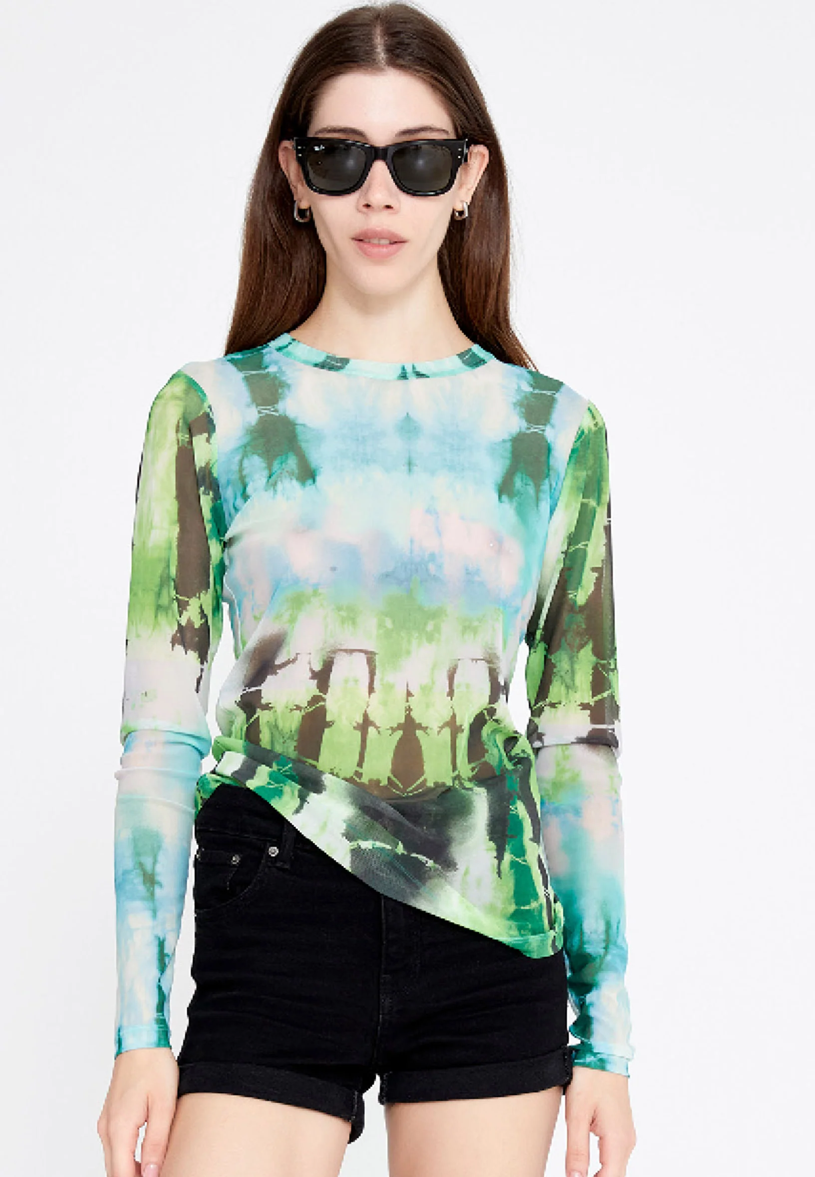 Long Sleeve Printed Regular Blouse ber23y4111