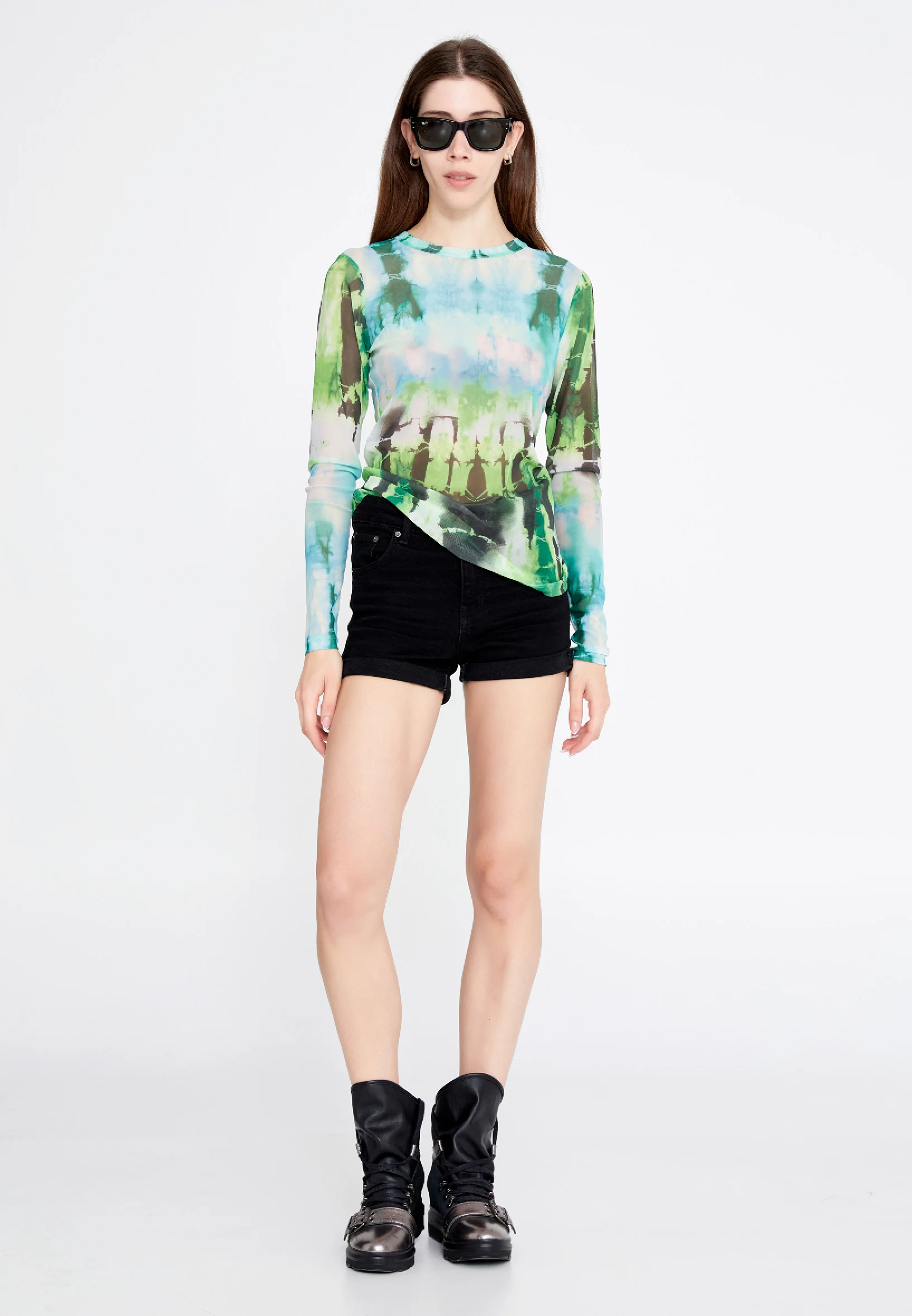 Long Sleeve Printed Regular Blouse ber23y4111 - Image 2