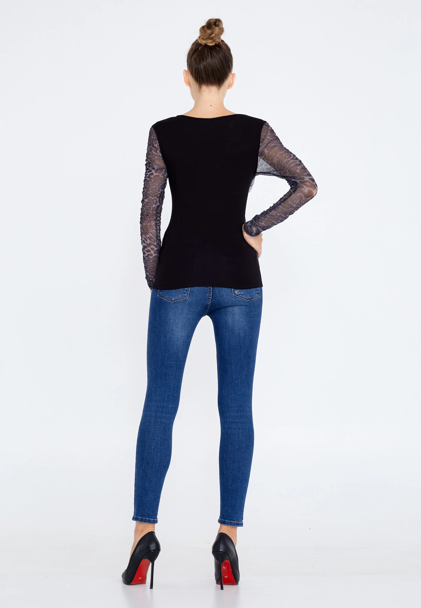Long Sleeve Printed Regular Blouse qml4845 - Image 2
