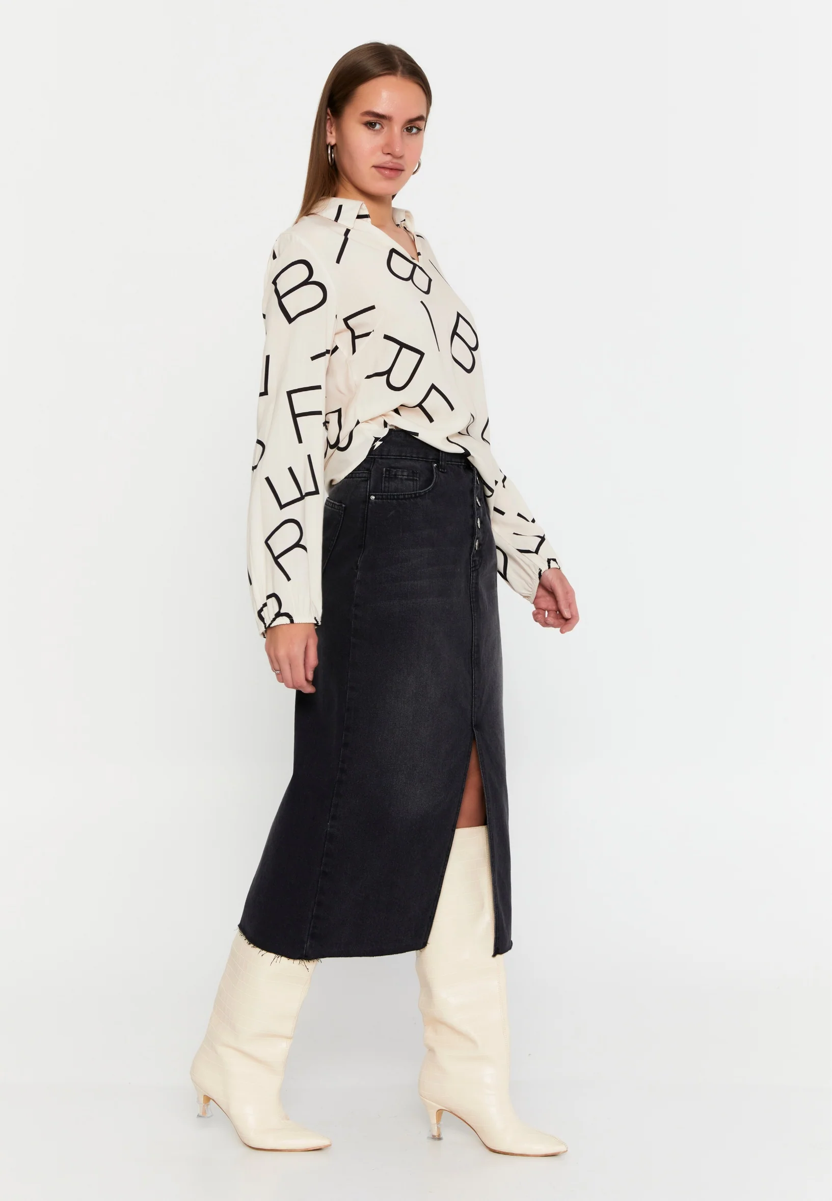 Long Sleeve Printed Regular Blouse sea6500 - Image 12