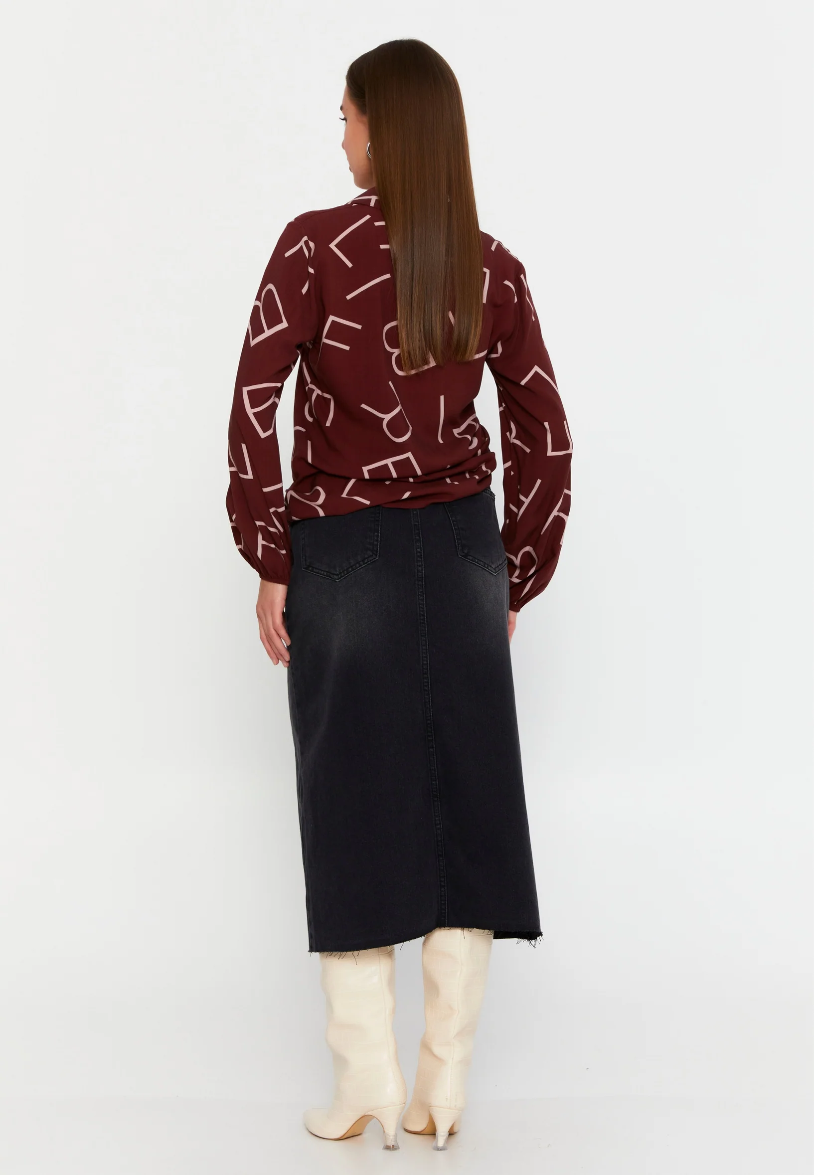 Long Sleeve Printed Regular Blouse sea6500 - Image 7
