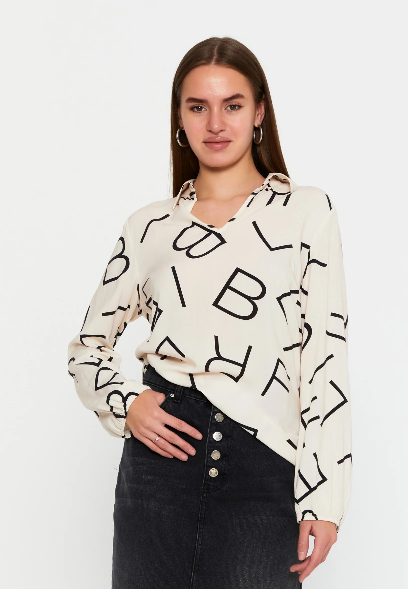 Long Sleeve Printed Regular Blouse sea6500 - Image 9
