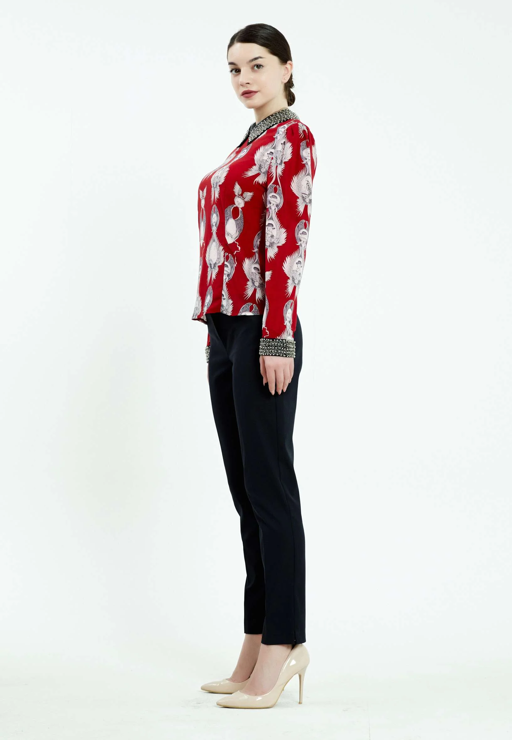 Long Sleeve Printed Regular Blouse ser18233 - Image 3