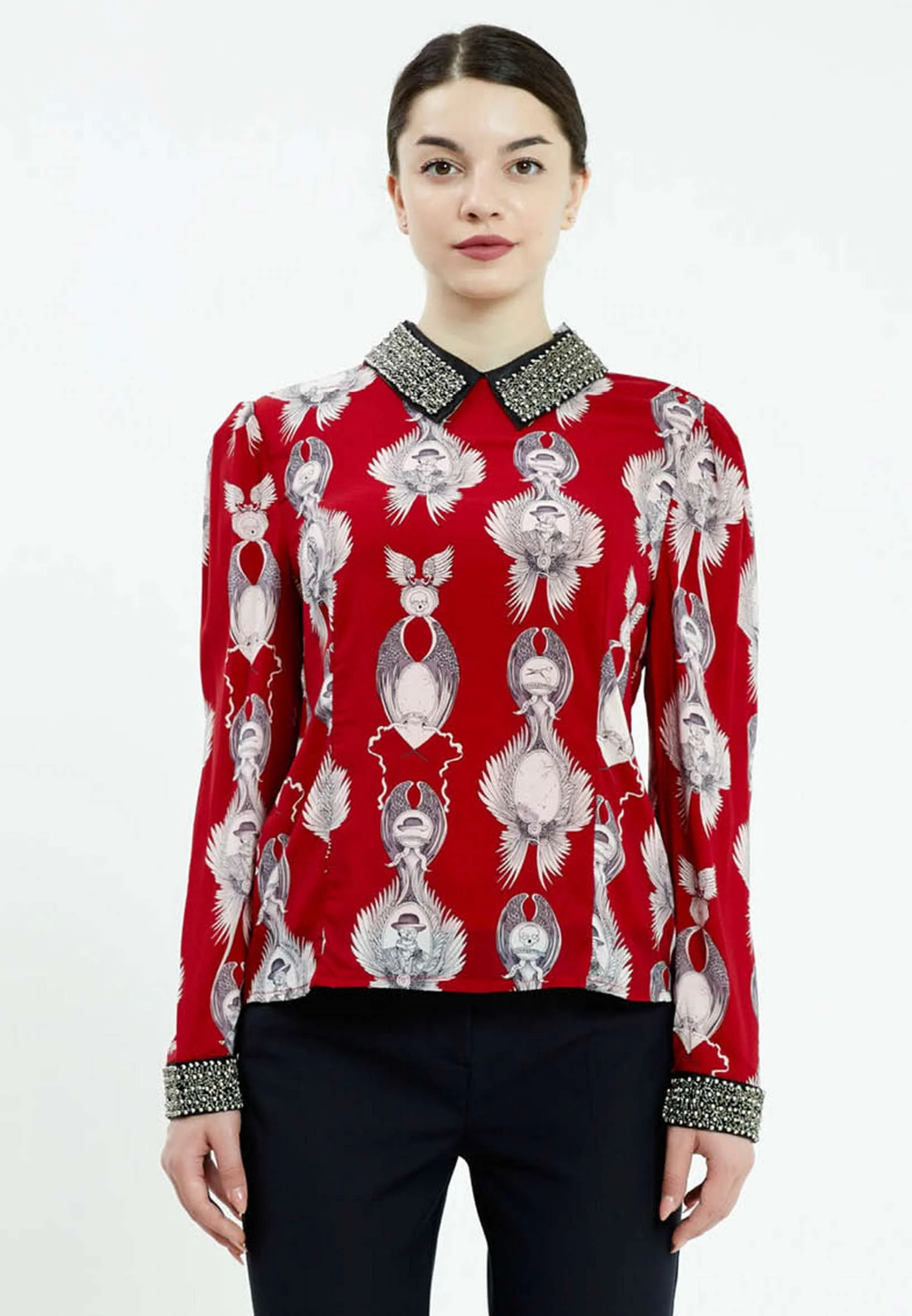 Long Sleeve Printed Regular Blouse ser18233 - Image 4