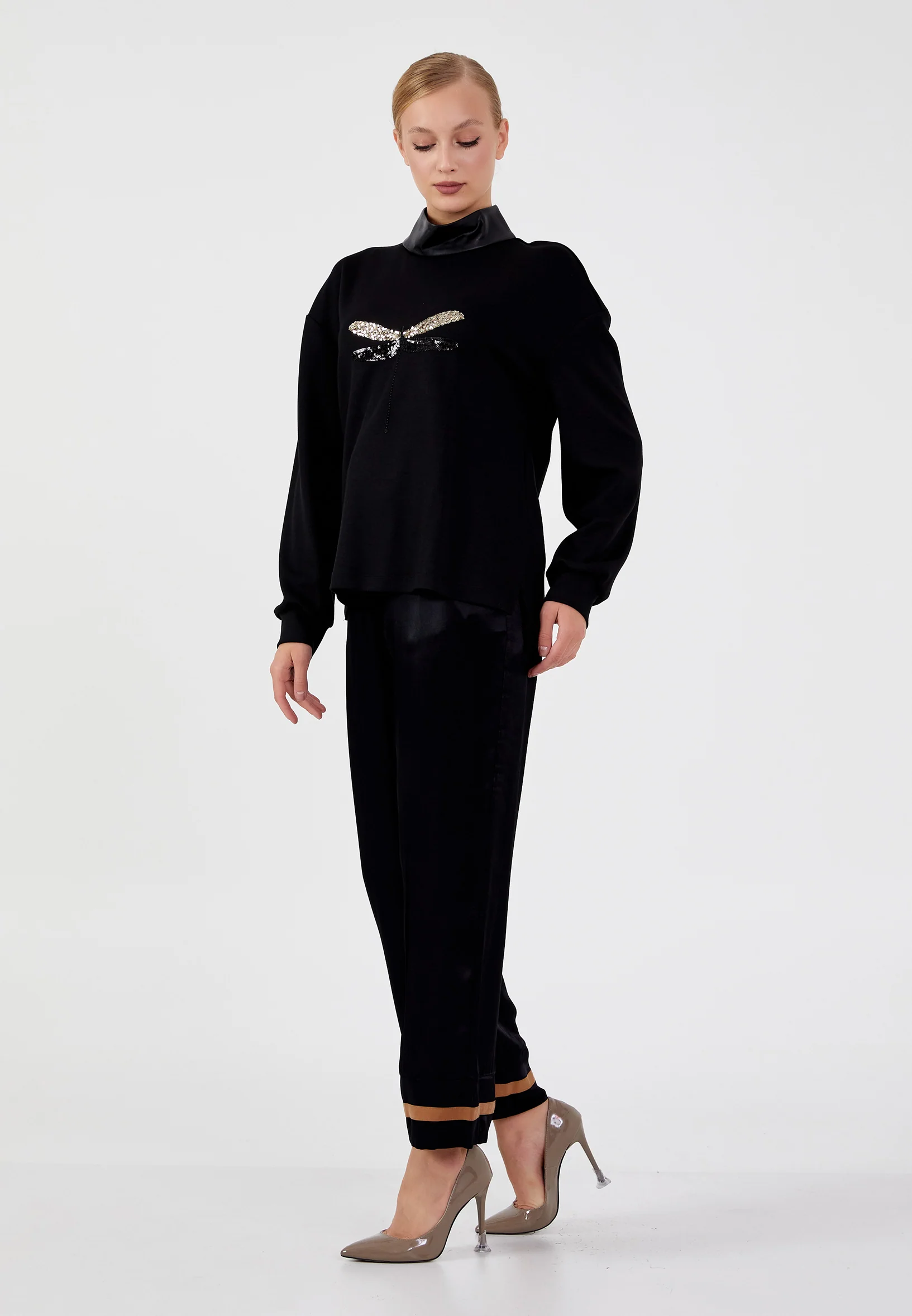 Long Sleeve Printed Regular Blouse shu23sk04086 - Image 3