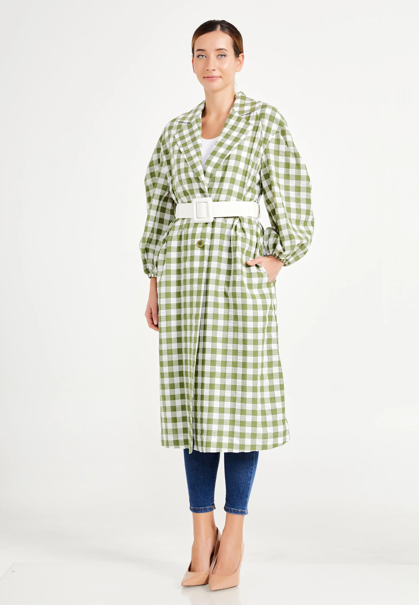 Long Sleeve Regular Trenchcoat ber20y1129 - Image 8