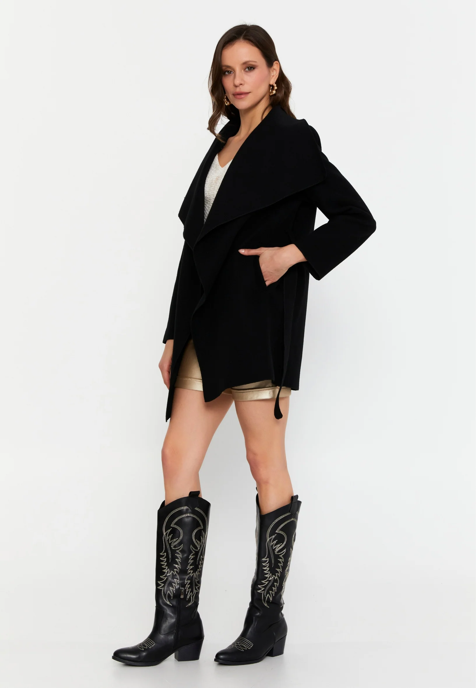 Long Sleeve Regular Trenchcoat cav89201 - Image 4