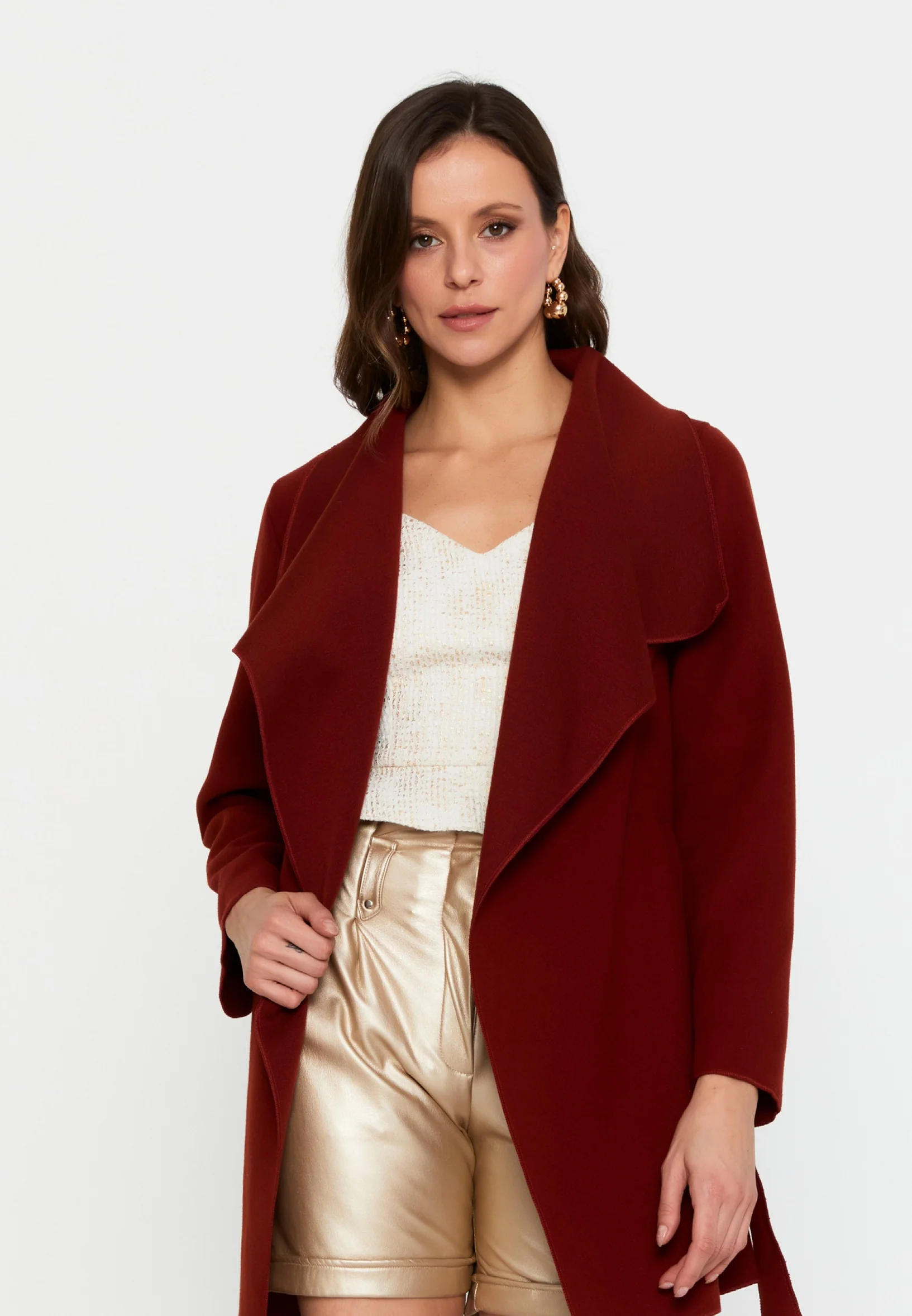 Long Sleeve Regular Trenchcoat cav89201 - Image 5