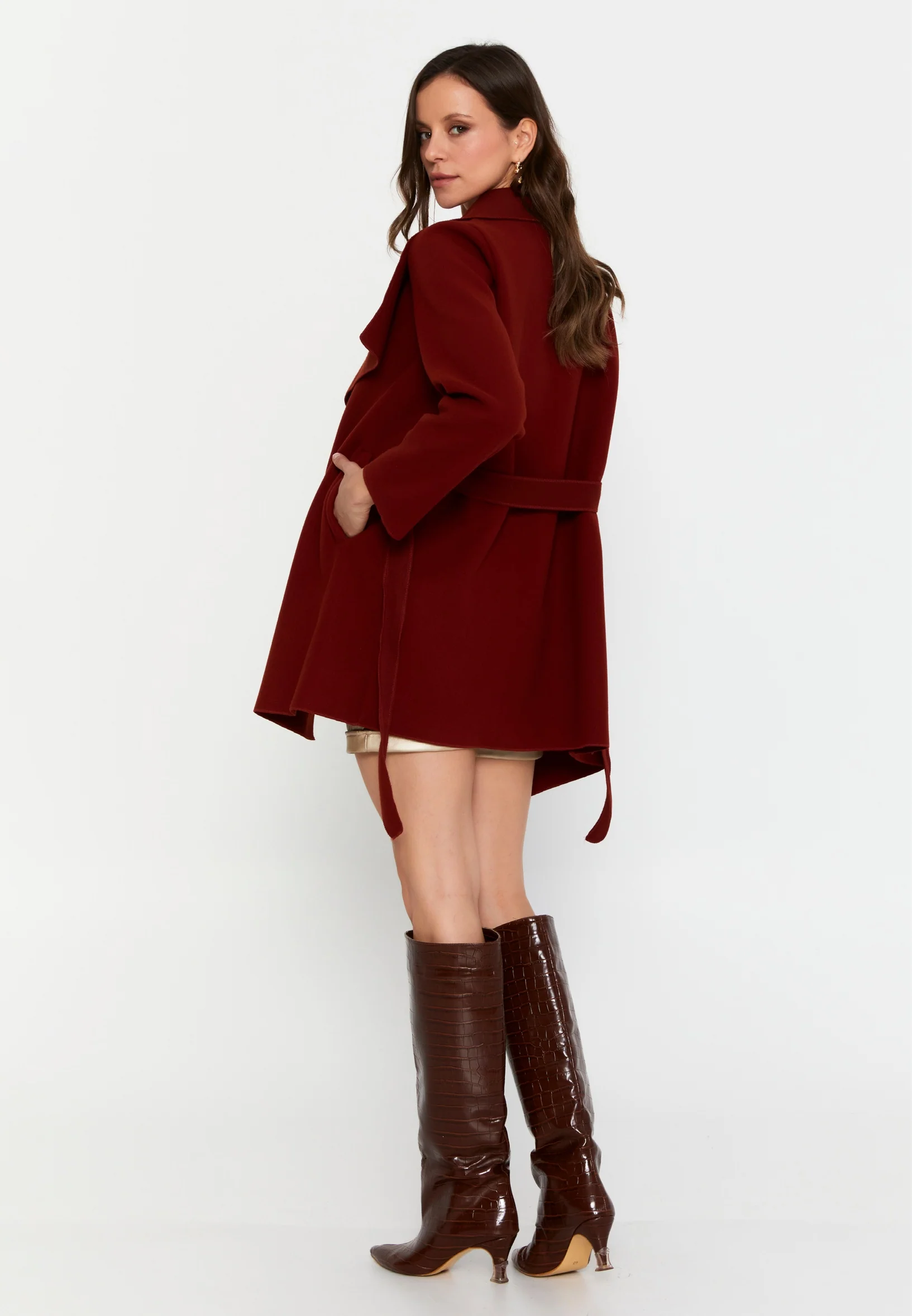 Long Sleeve Regular Trenchcoat cav89201 - Image 7