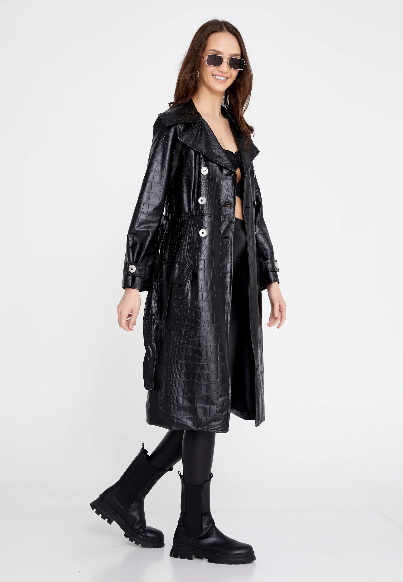 Long Sleeve Regular Trenchcoat esld942c - Image 4