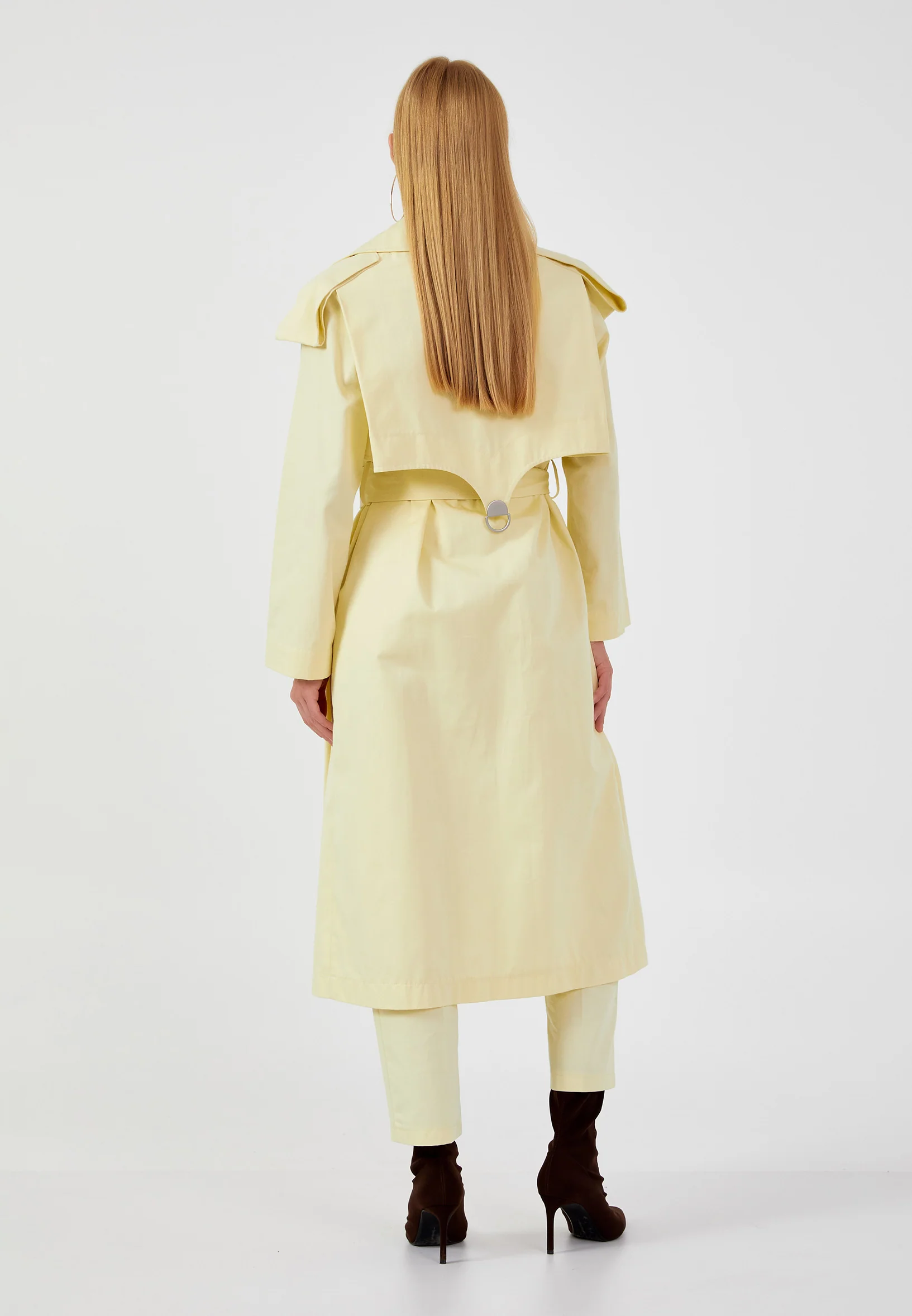 Long Sleeve Regular Trenchcoat kmy24y60401 - Image 2