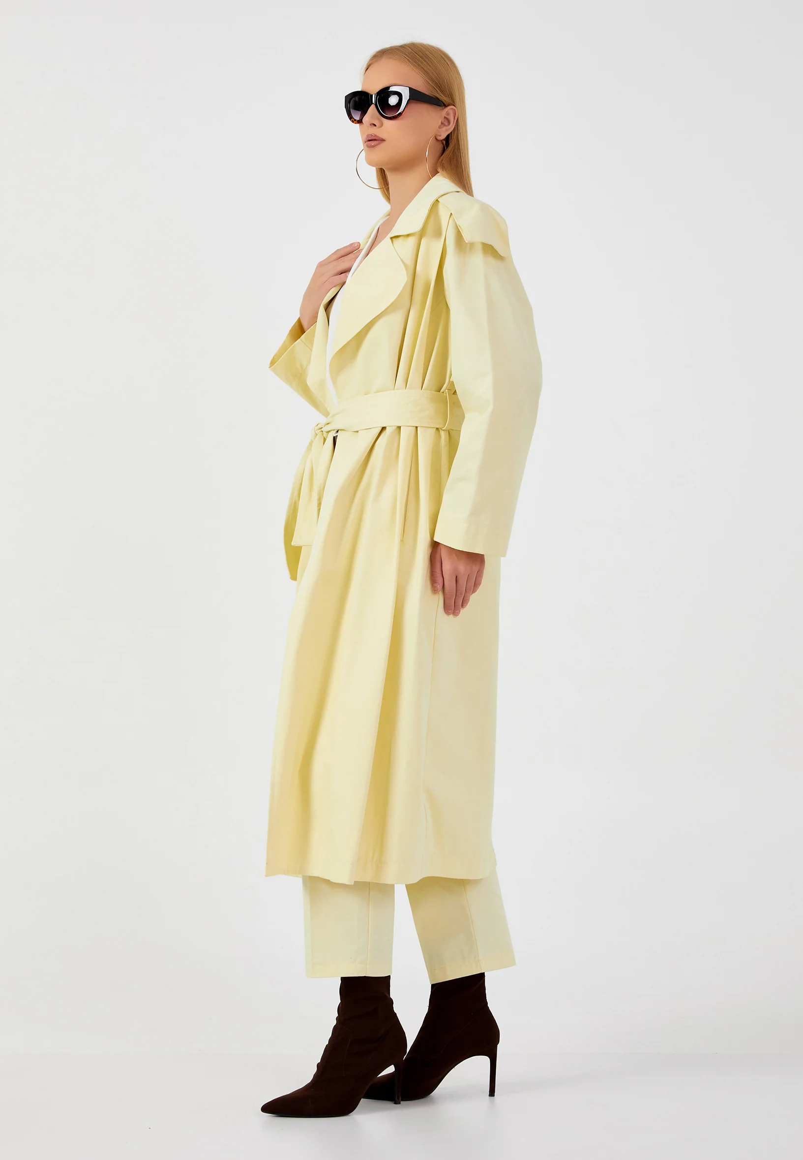 Long Sleeve Regular Trenchcoat kmy24y60401 - Image 3