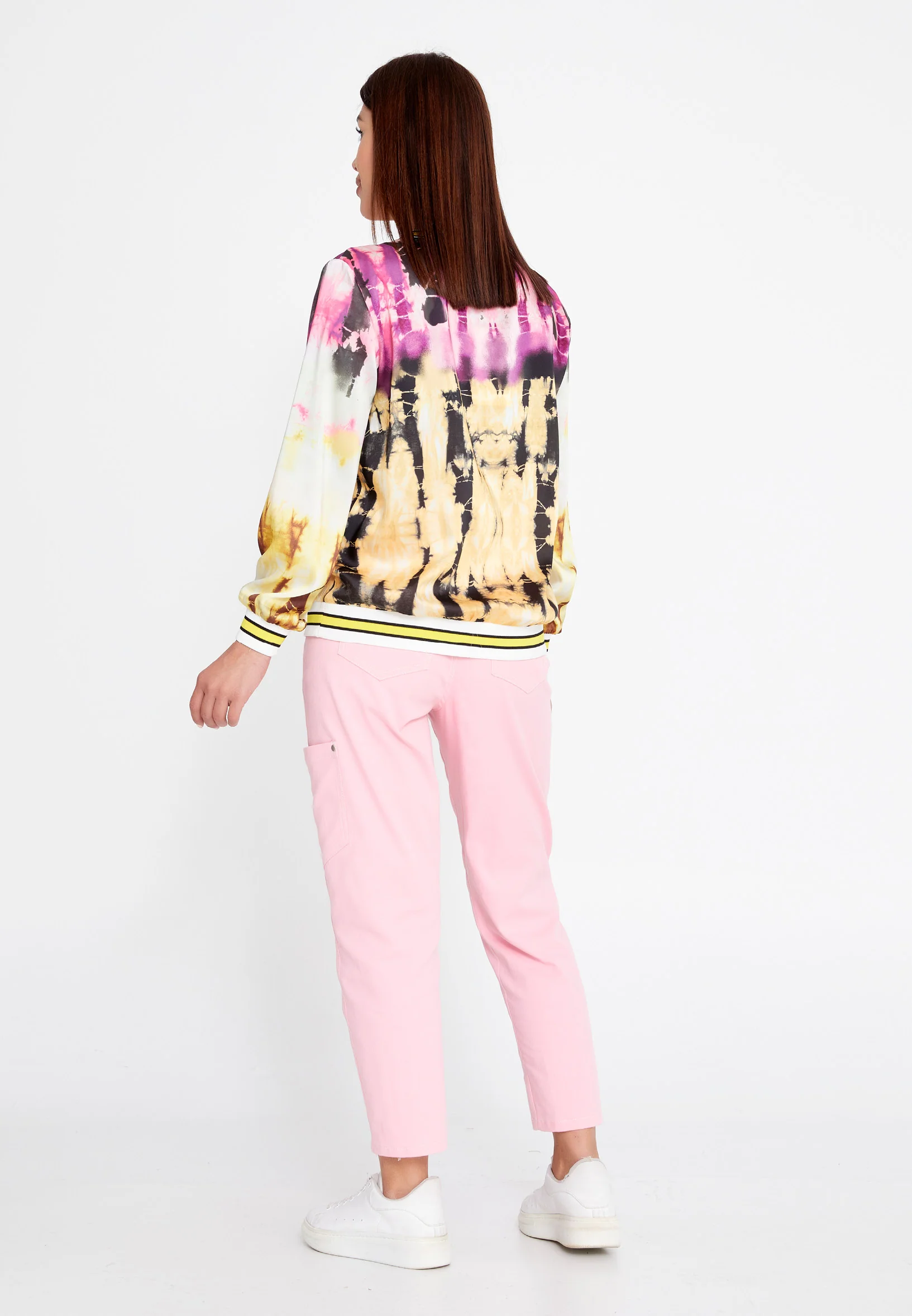 Long Sleeve Satin Patterned Regular Sweater ber23y7106 - Image 7