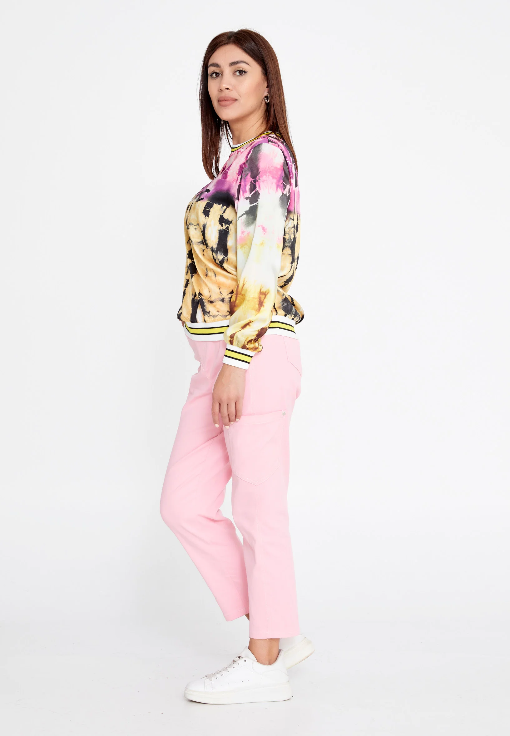 Long Sleeve Satin Patterned Regular Sweater ber23y7106 - Image 8
