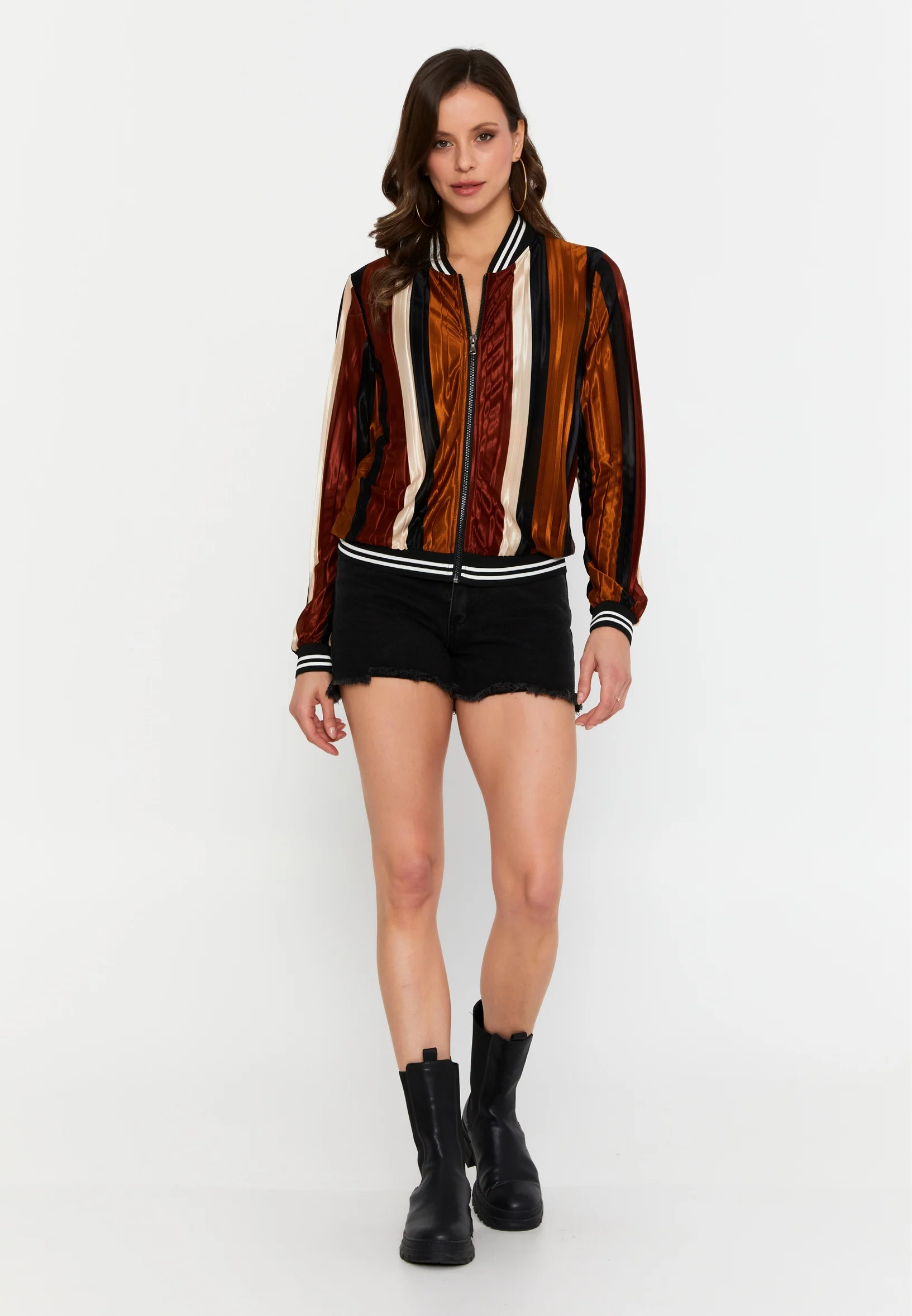 Long Sleeve Satin Regular Cardigan sea6348 - Image 2