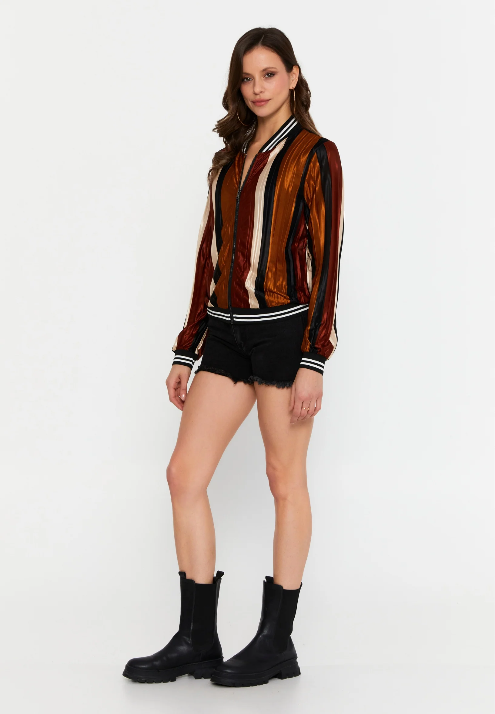 Long Sleeve Satin Regular Cardigan sea6348 - Image 4