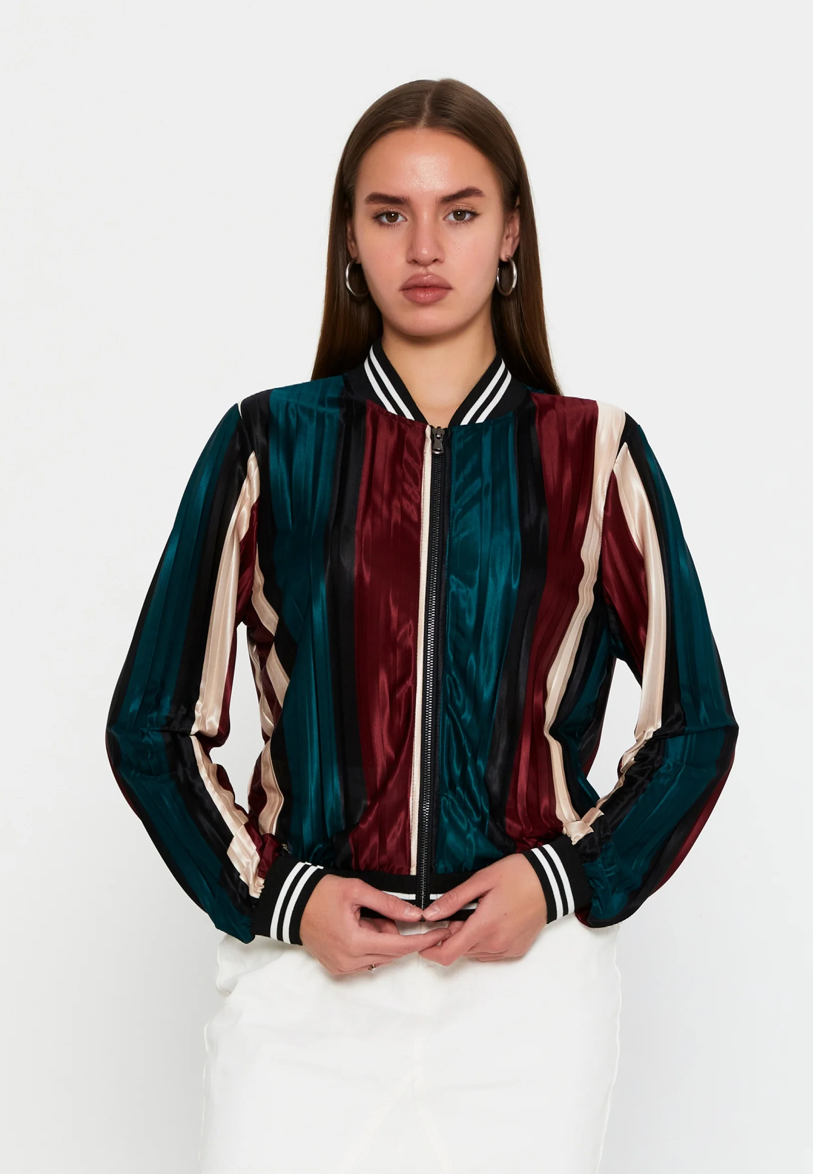 Long Sleeve Satin Regular Cardigan sea6348 - Image 5
