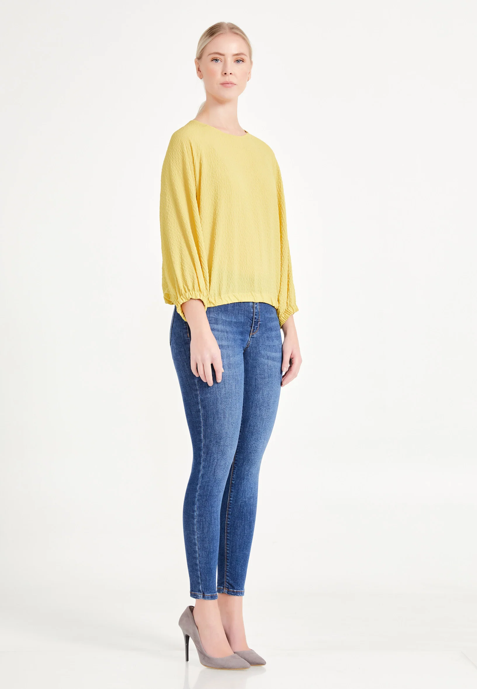 Long Sleeve Solid Color Regular Blouse ber20y4126 - Image 11