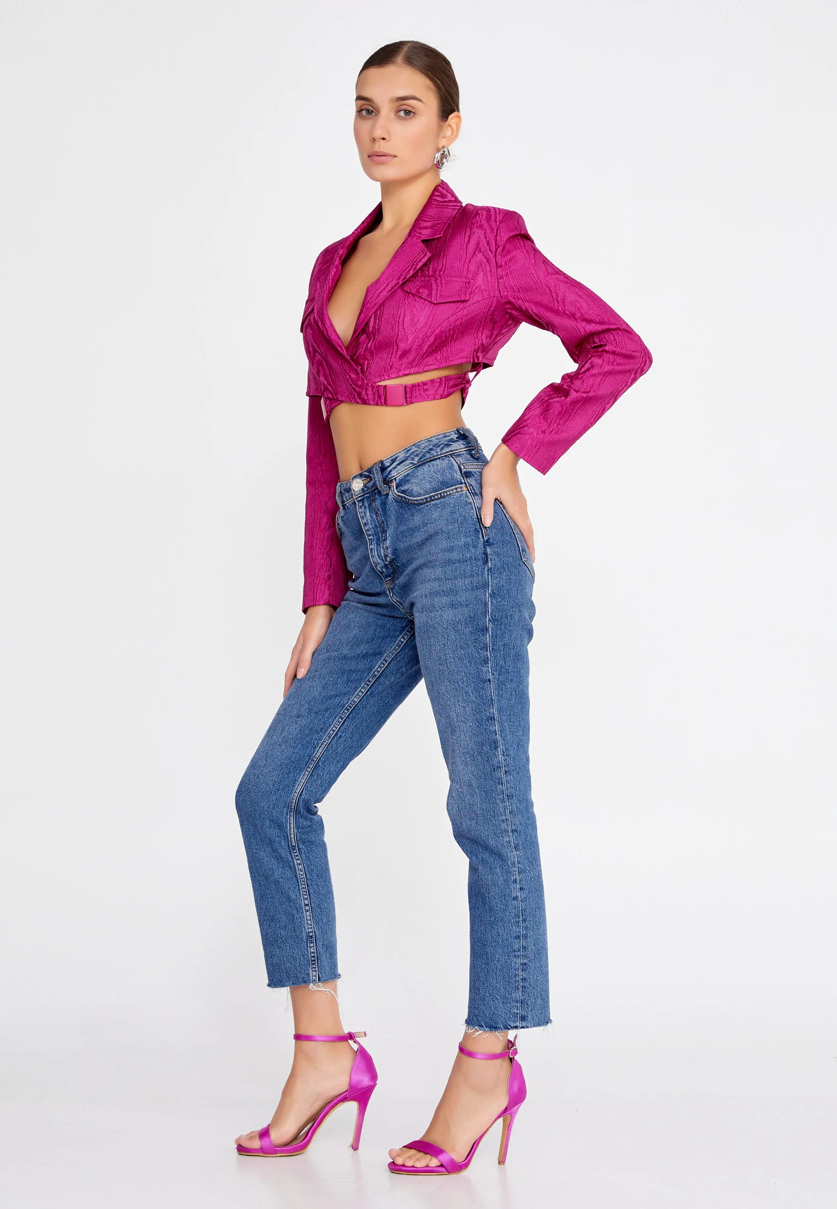 Long Sleeve Solid Color Regular Blouse ber23k1108 - Image 7