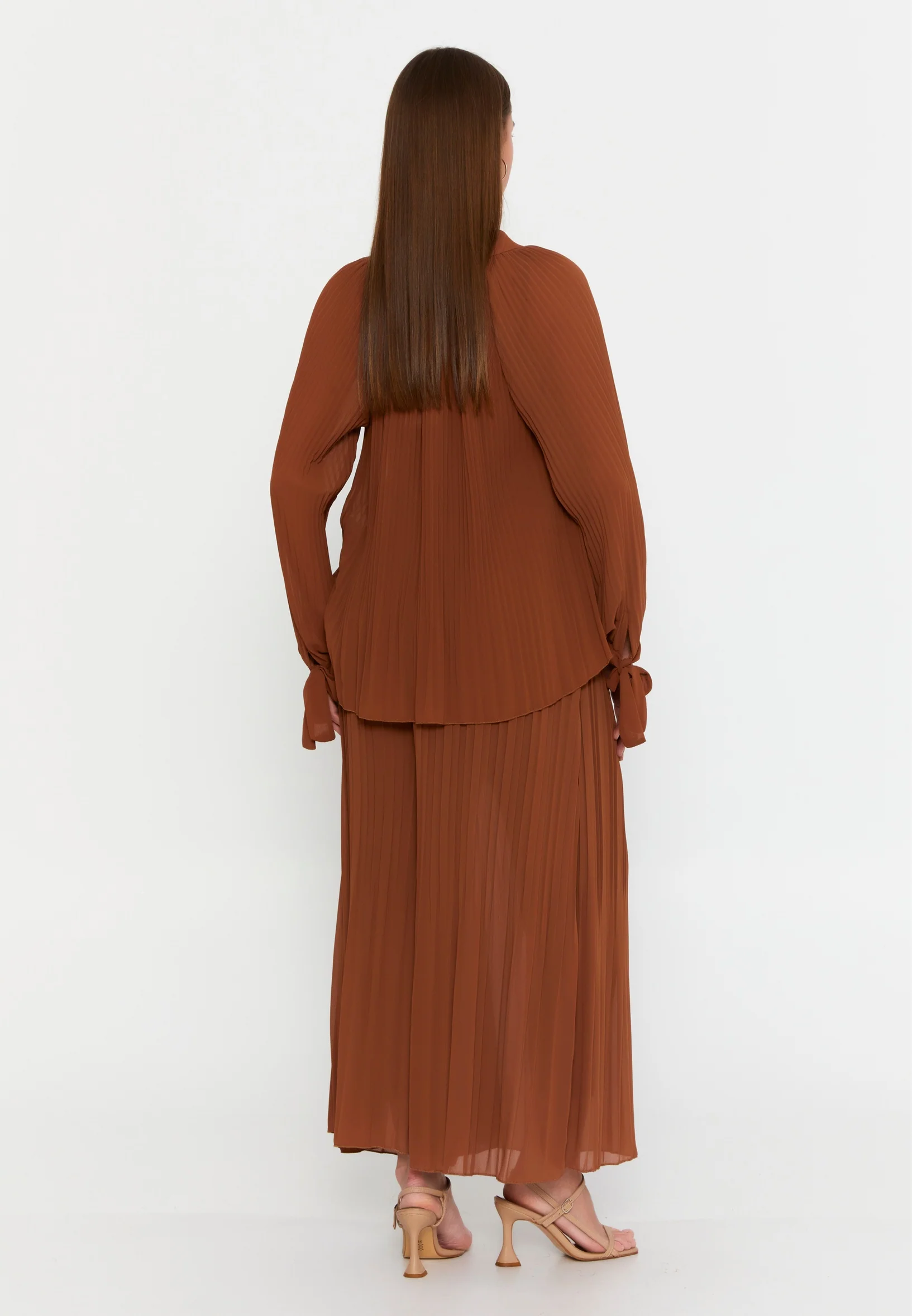 Long Sleeve Solid Color Regular Blouse cav48419 - Image 7