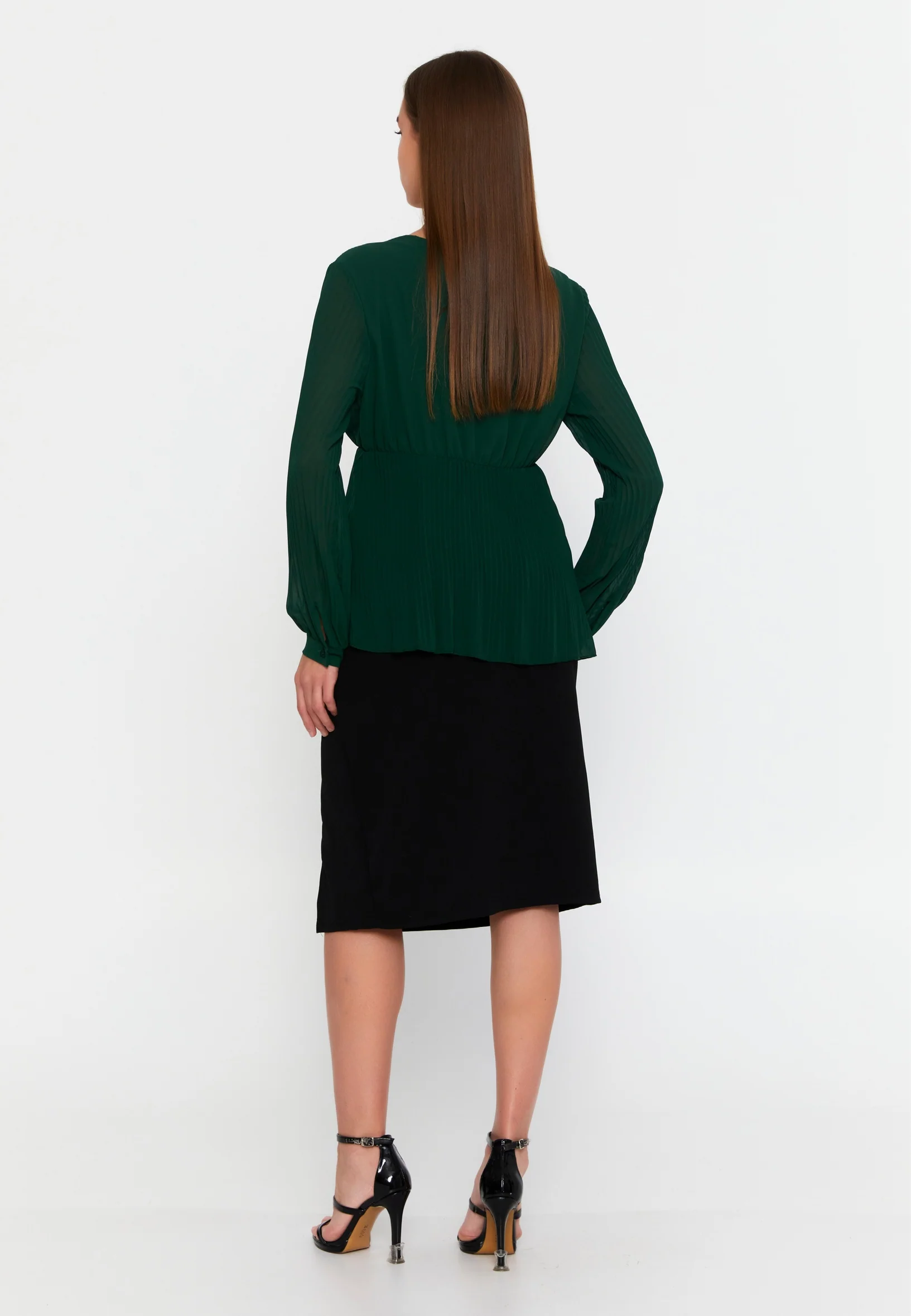 Long Sleeve Solid Color Regular Blouse cav48460 - Image 23