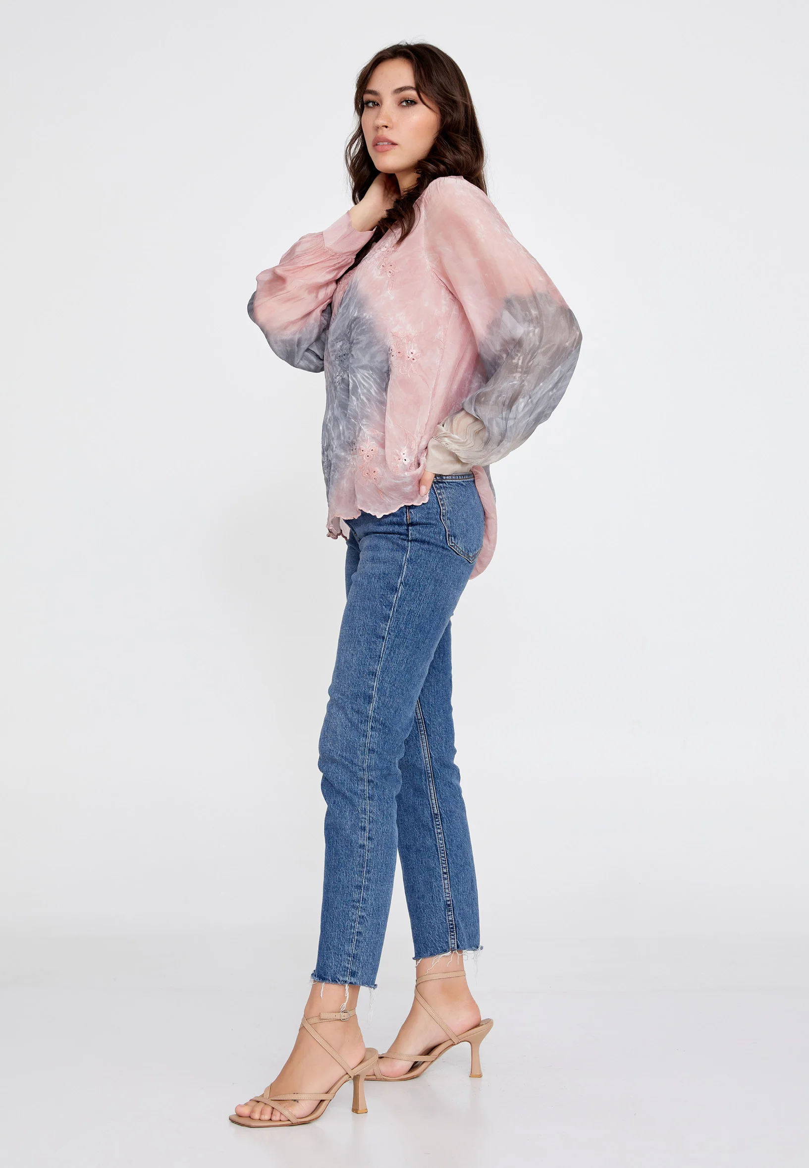 Long Sleeve Solid Color Regular Blouse cav49368 - Image 12