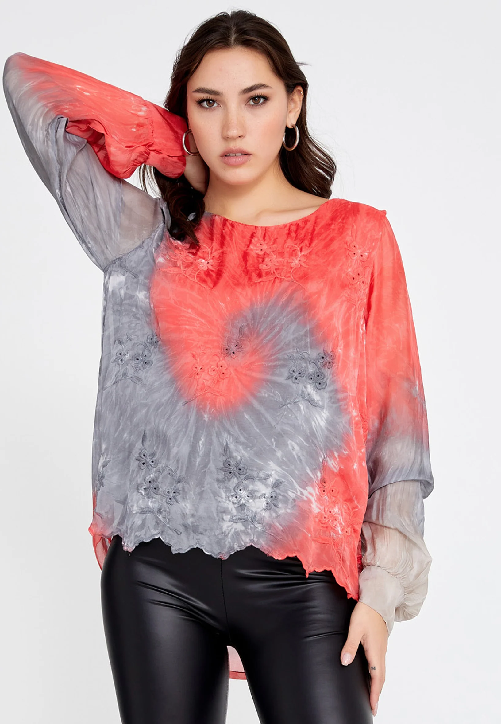 Long Sleeve Solid Color Regular Blouse cav49368 - Image 13