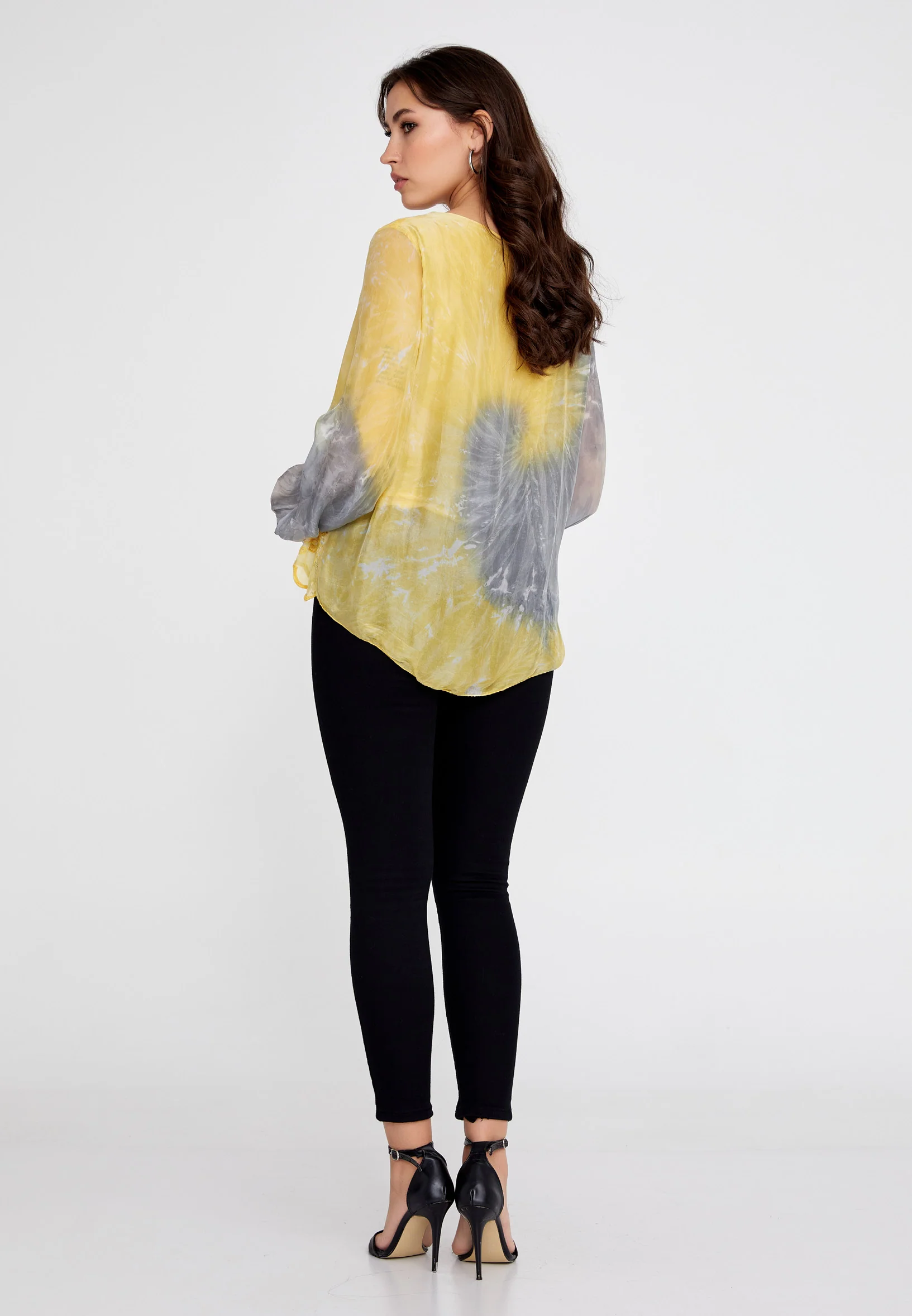 Long Sleeve Solid Color Regular Blouse cav49368 - Image 19
