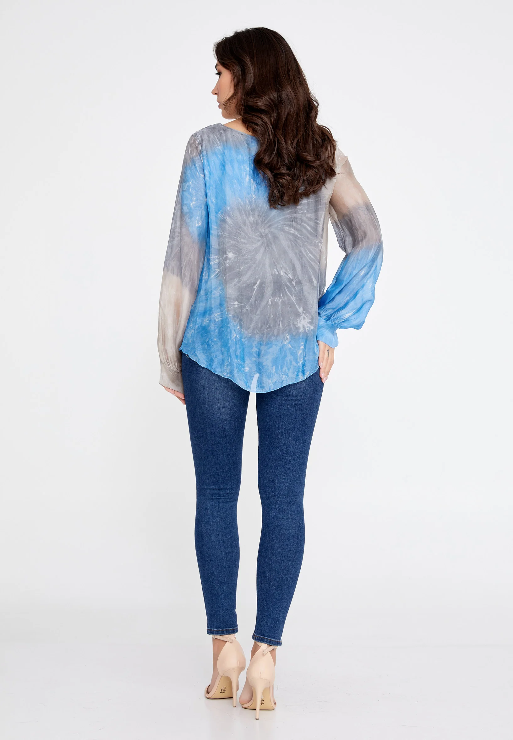 Long Sleeve Solid Color Regular Blouse cav49368 - Image 3