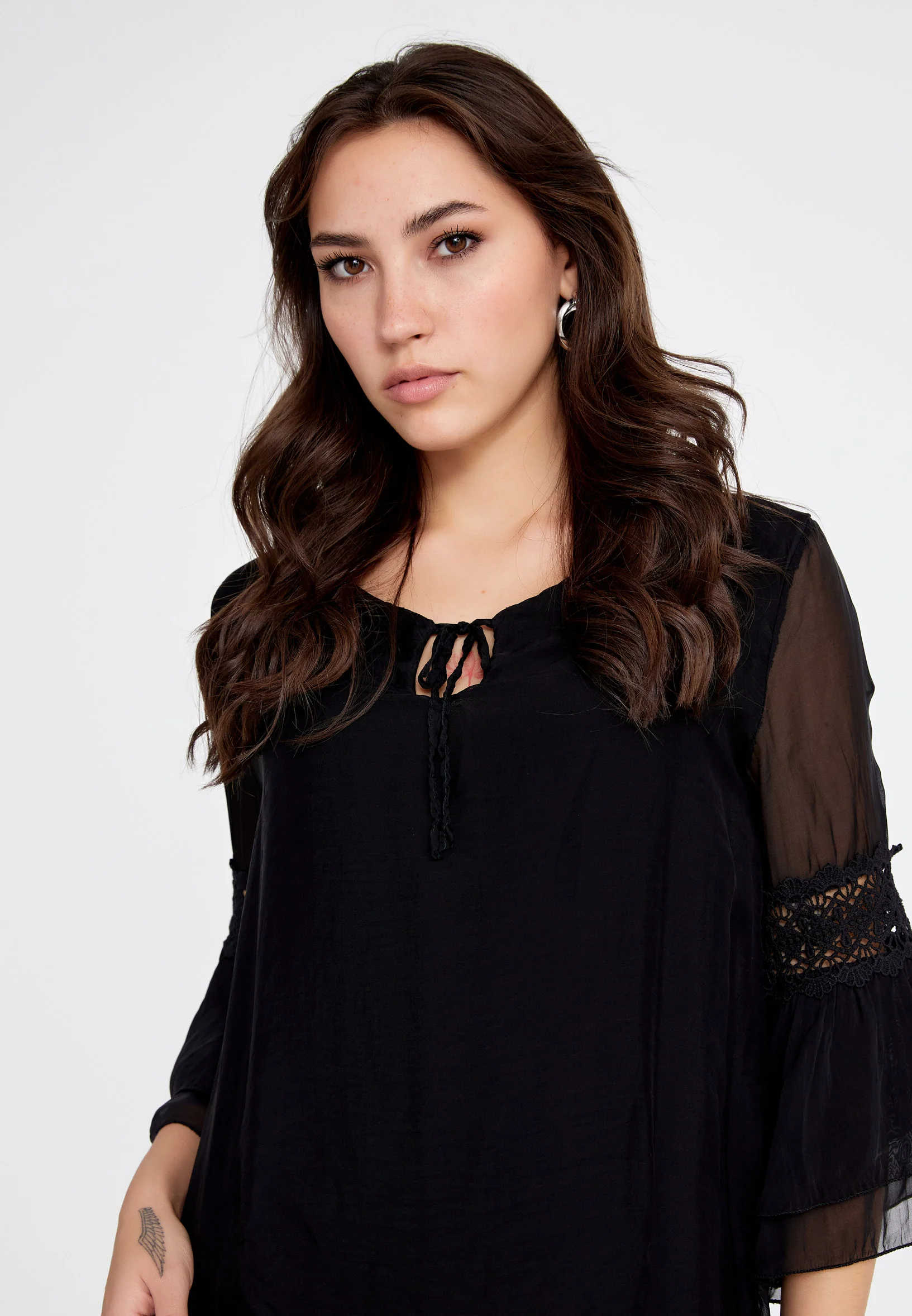 Long Sleeve Solid Color Regular Blouse esl123 - Image 9